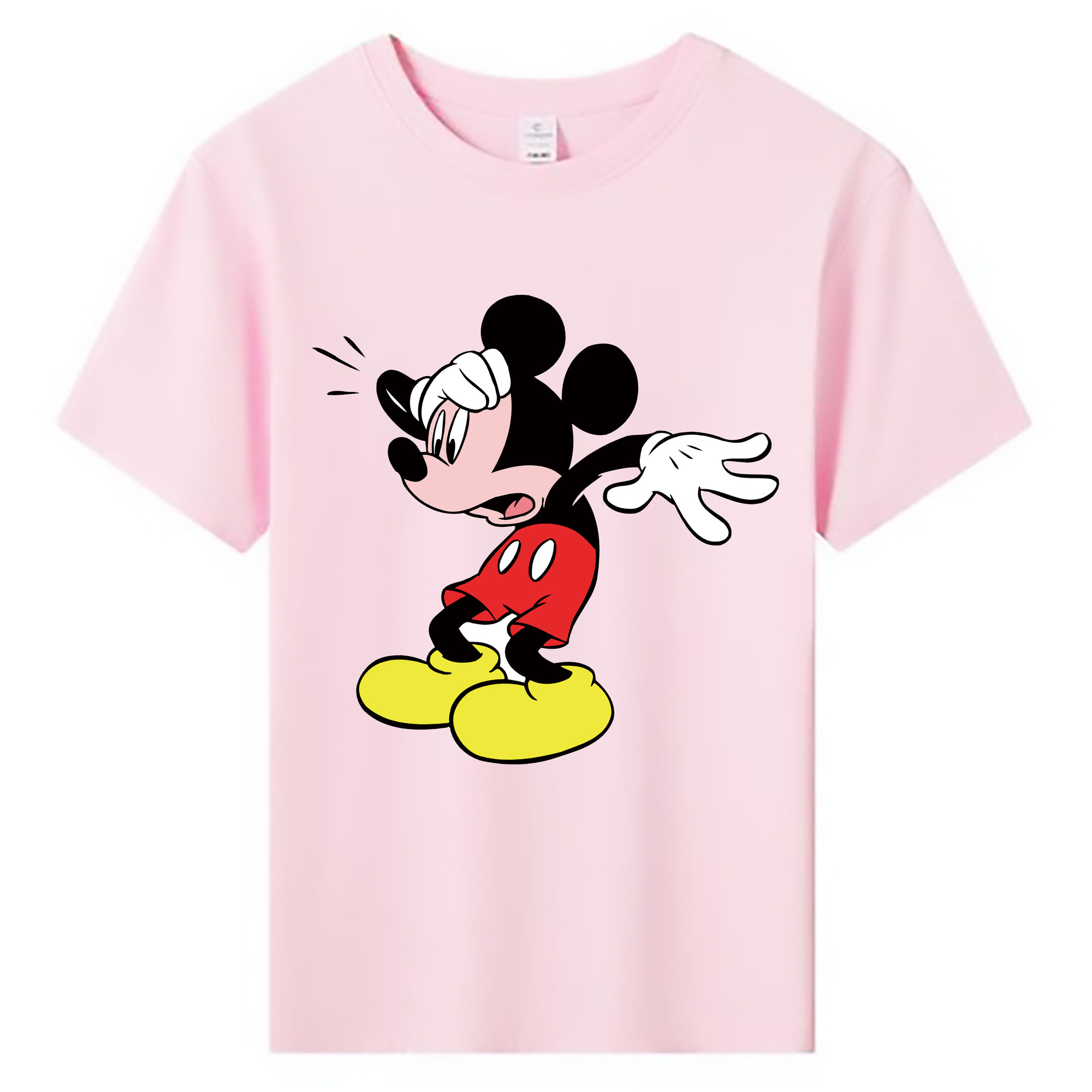 ミッキーマウス Mickey Mouse 綿100％キッズTシャツ（フロントプリント）