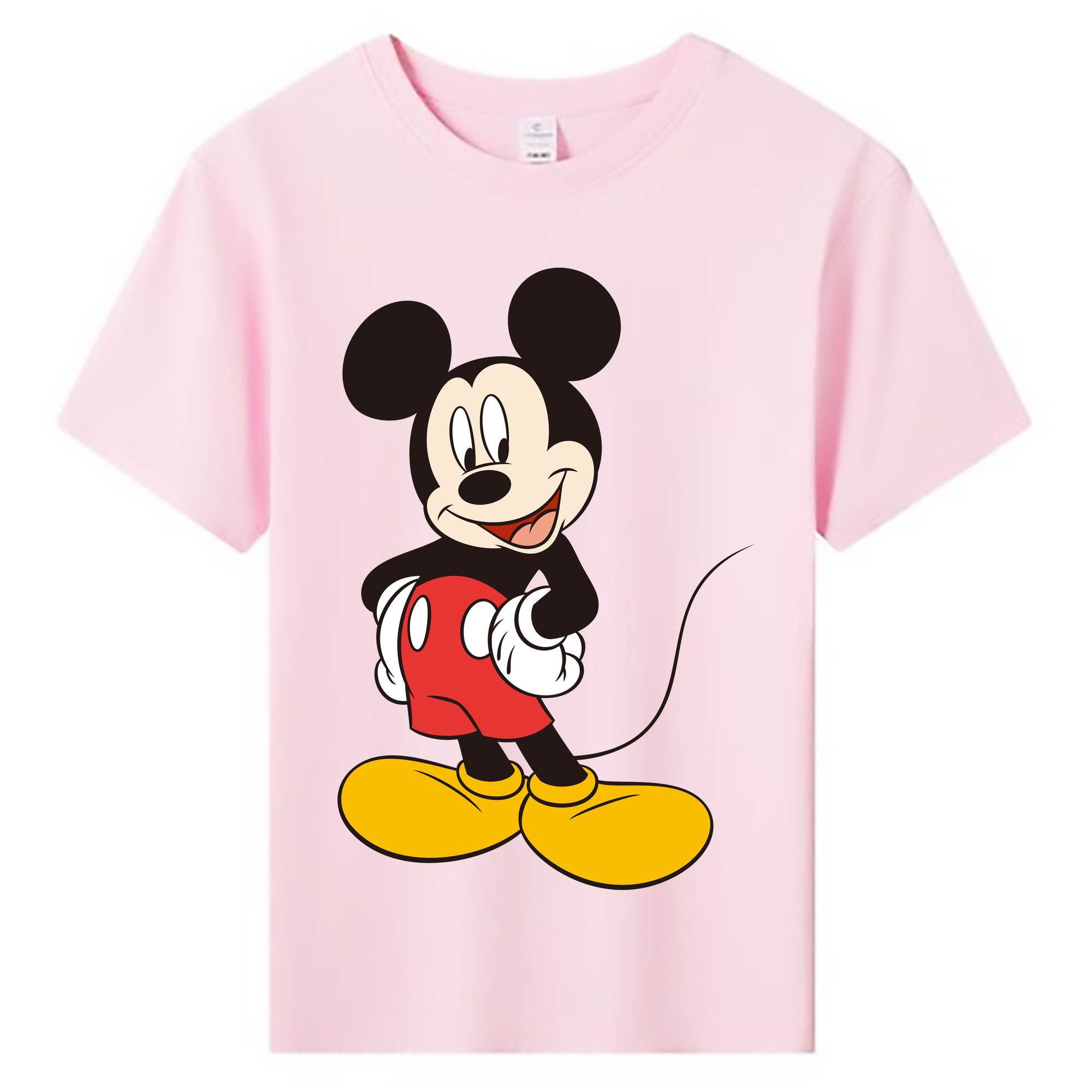 ミッキーマウス Mickey Mouse 綿100％キッズTシャツ（フロントプリント）