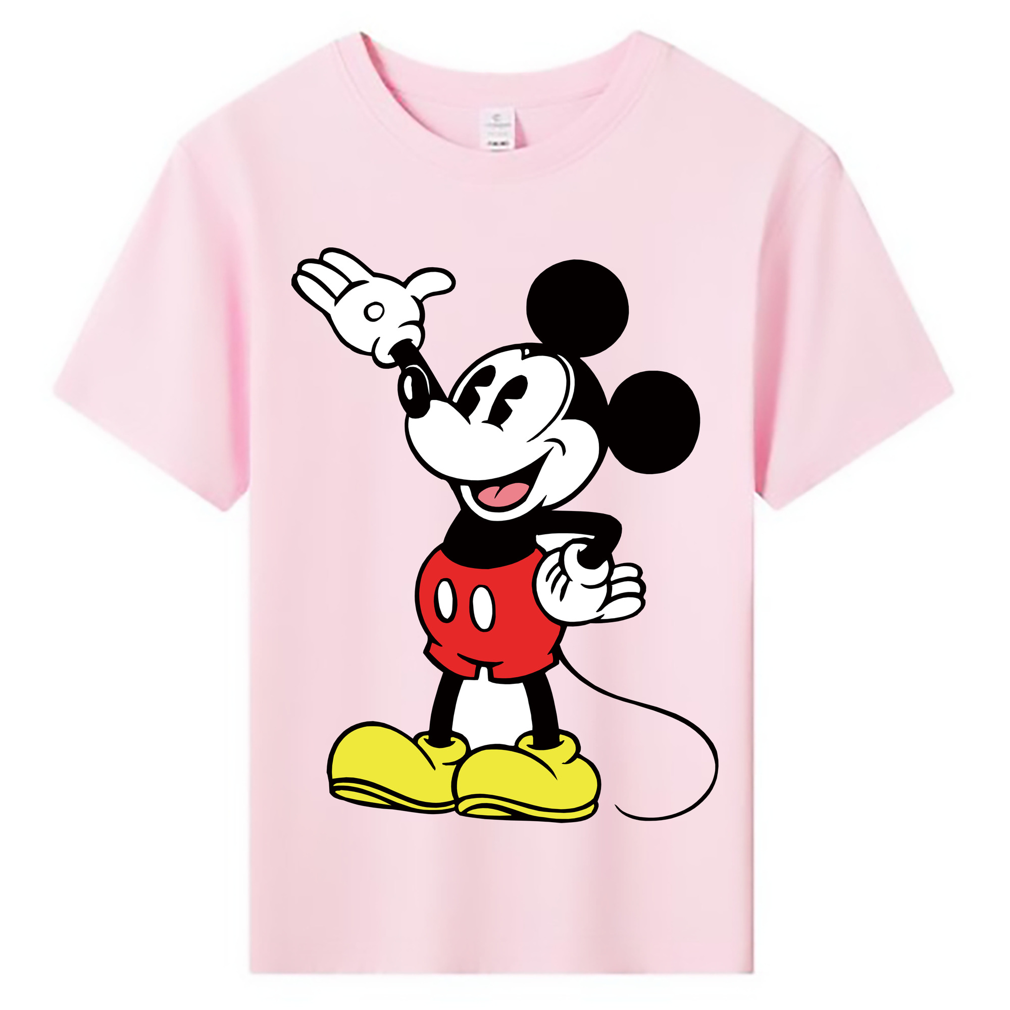 ミッキーマウス Mickey Mouse 綿100％キッズTシャツ（フロントプリント）
