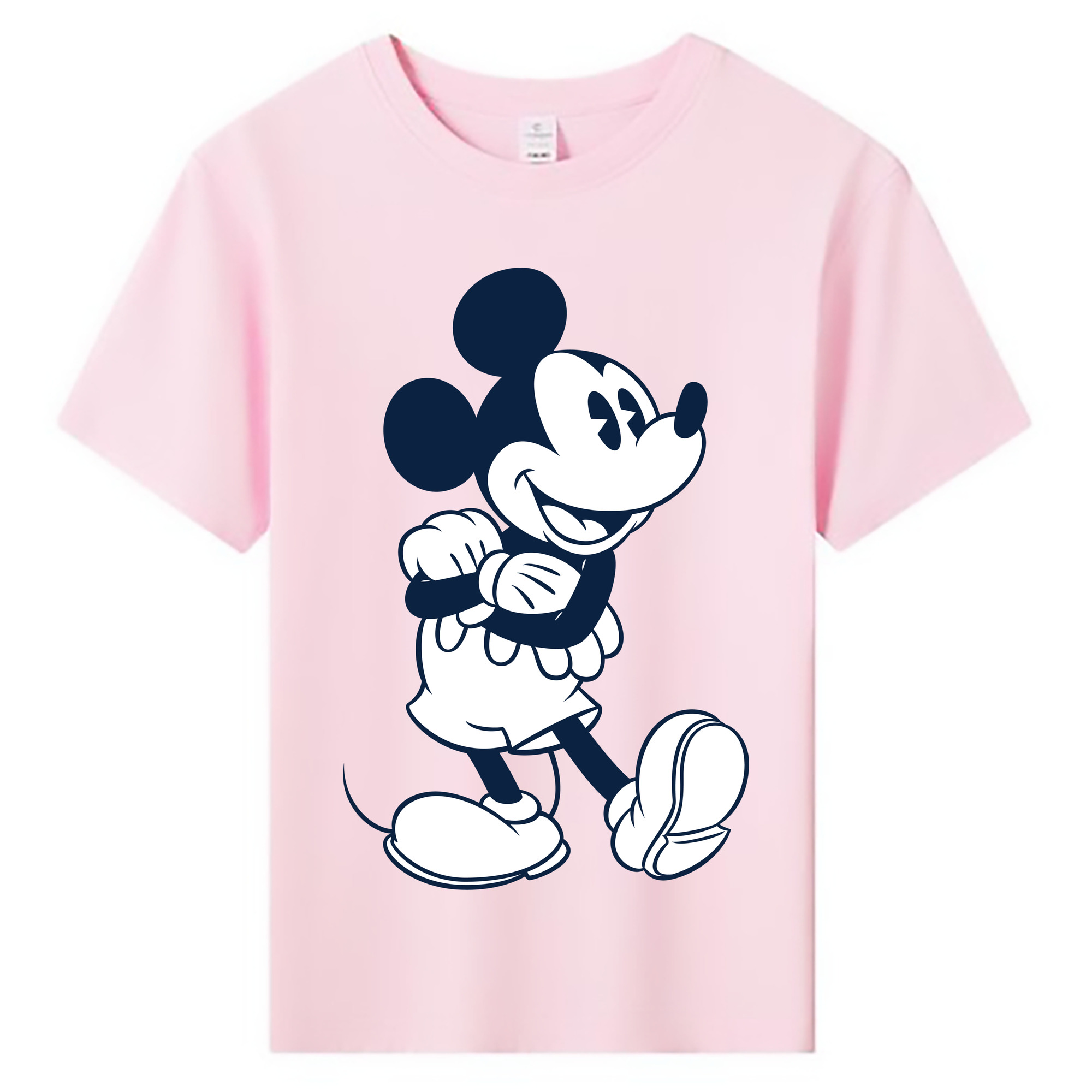 ミッキーマウス Mickey Mouse 綿100％キッズTシャツ（フロントプリント）