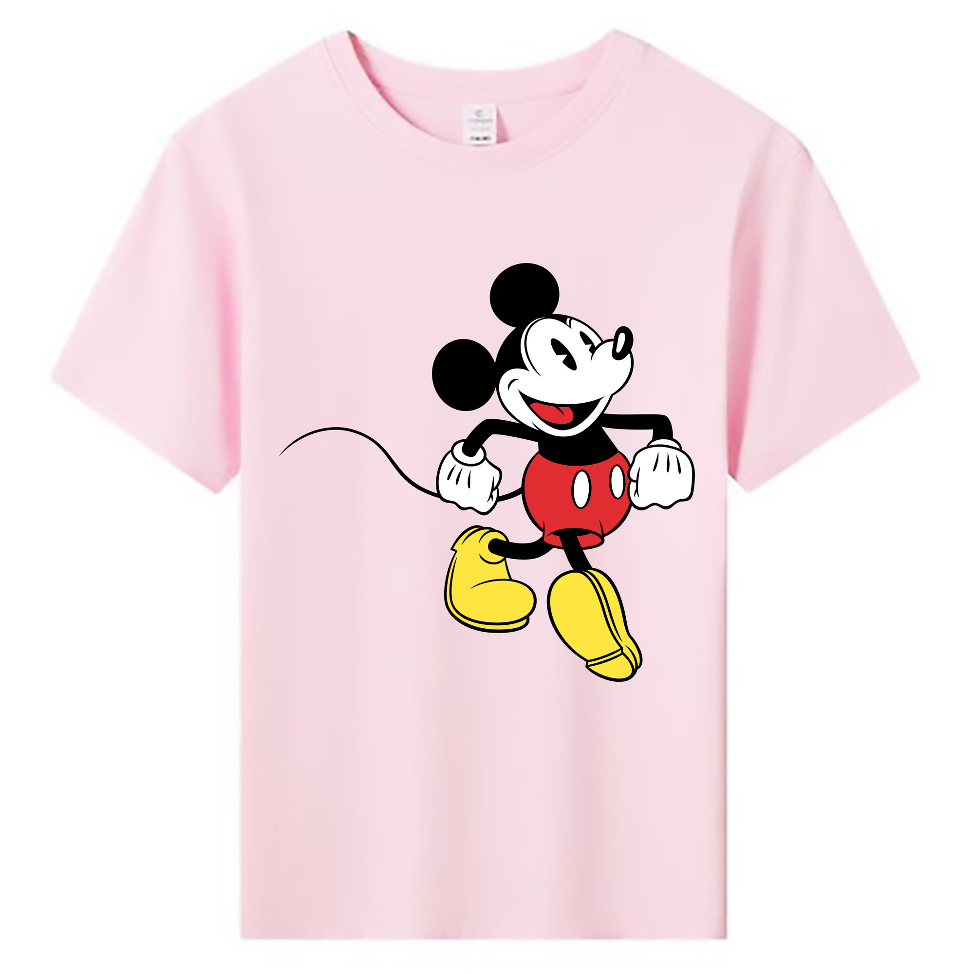 ミッキーマウス Mickey Mouse 綿100％キッズTシャツ（フロントプリント）