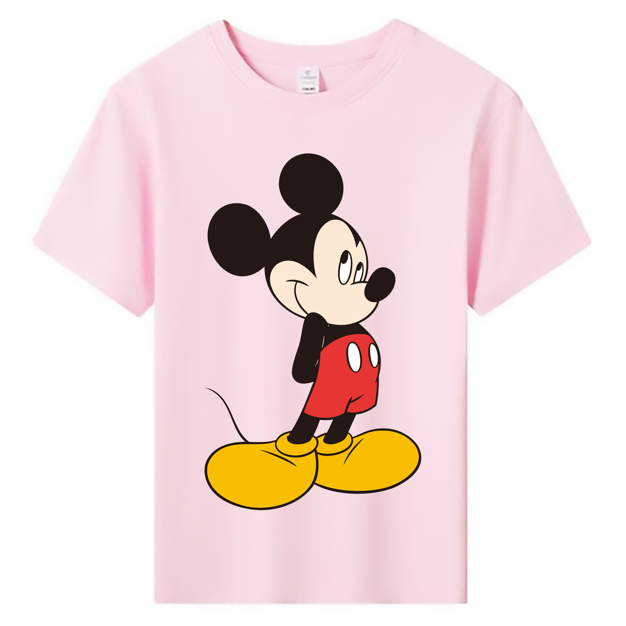 ミッキーマウス Mickey Mouse 綿100％キッズTシャツ（フロントプリント）