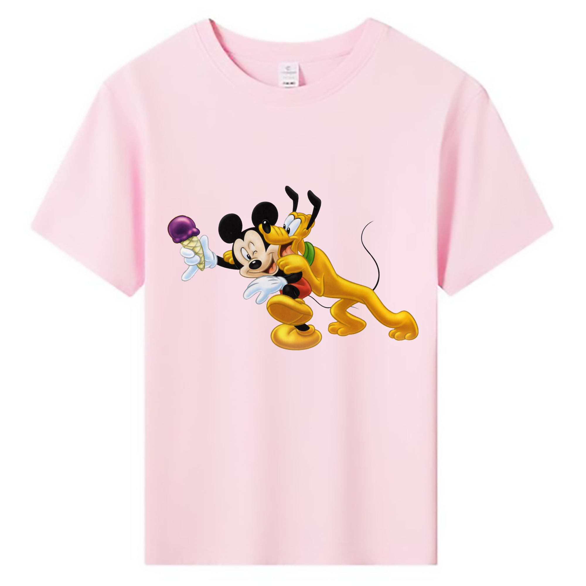 ミッキーマウス Mickey Mouse 綿100％キッズTシャツ（フロントプリント）