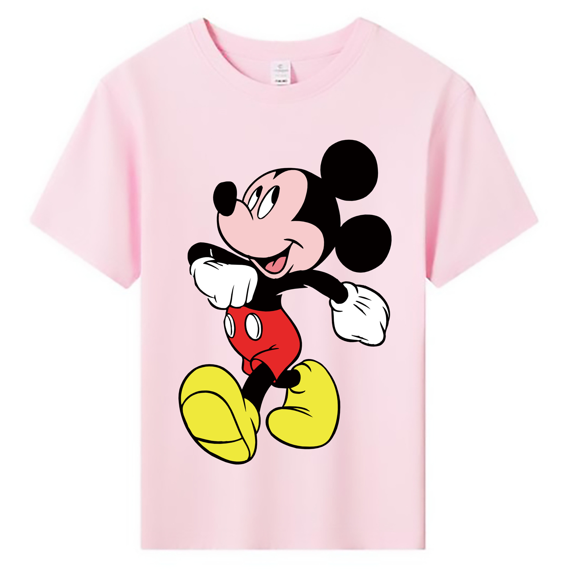 ミッキーマウス Mickey Mouse 綿100％キッズTシャツ（フロントプリント）
