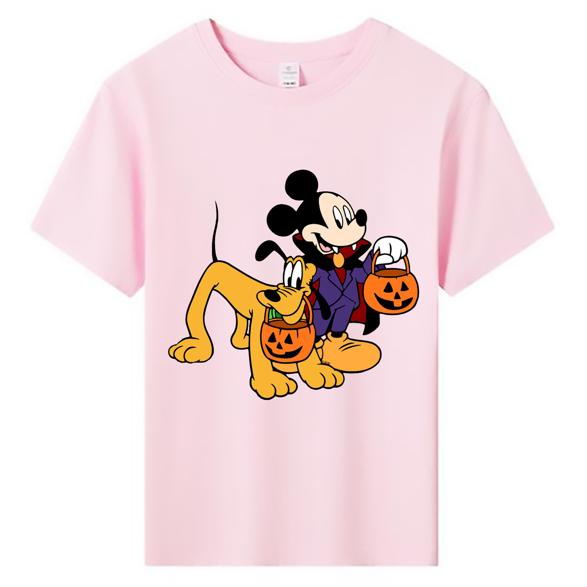 ミッキーマウス Mickey Mouse 綿100％キッズTシャツ（フロントプリント）