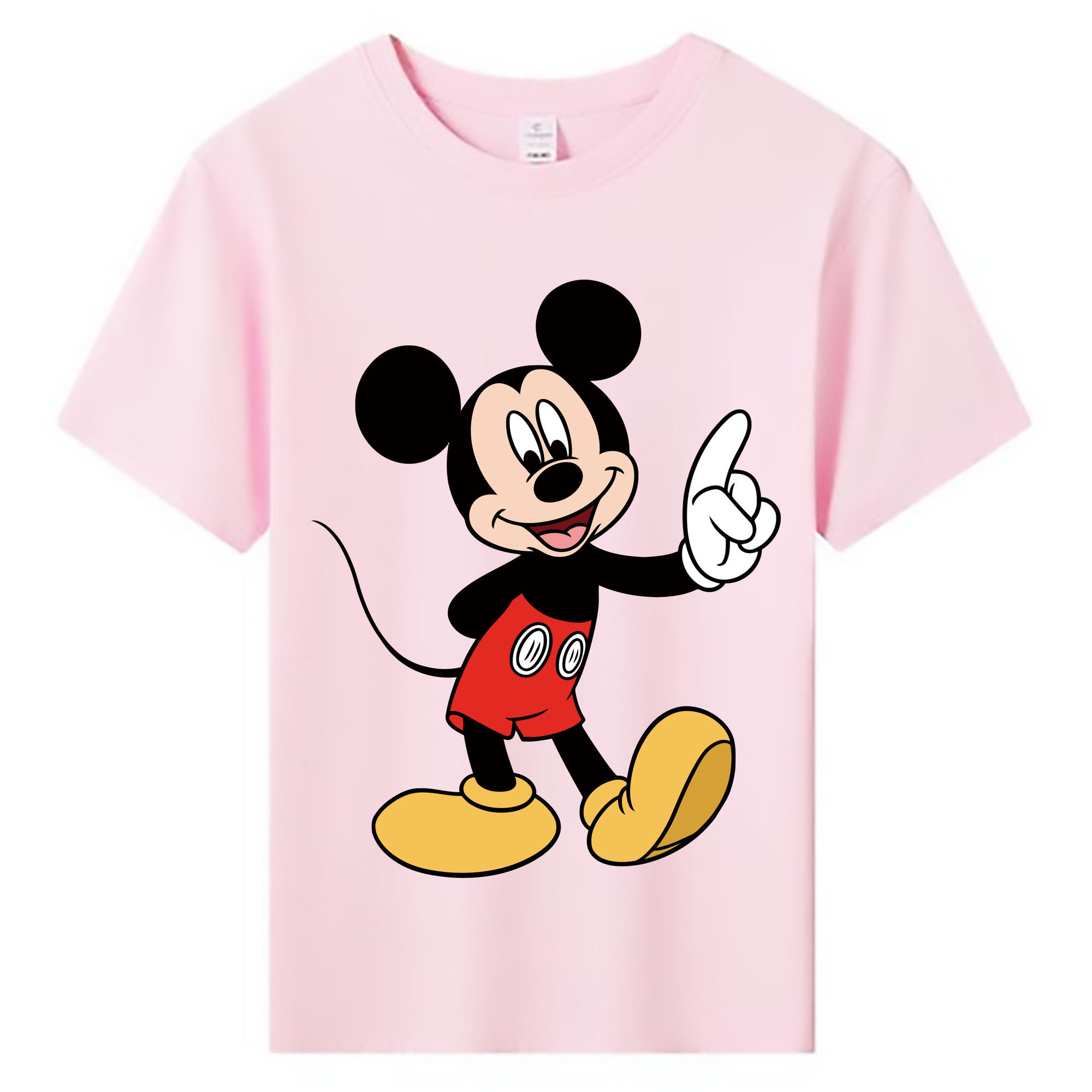 ミッキーマウス Mickey Mouse 綿100％キッズTシャツ（フロントプリント）