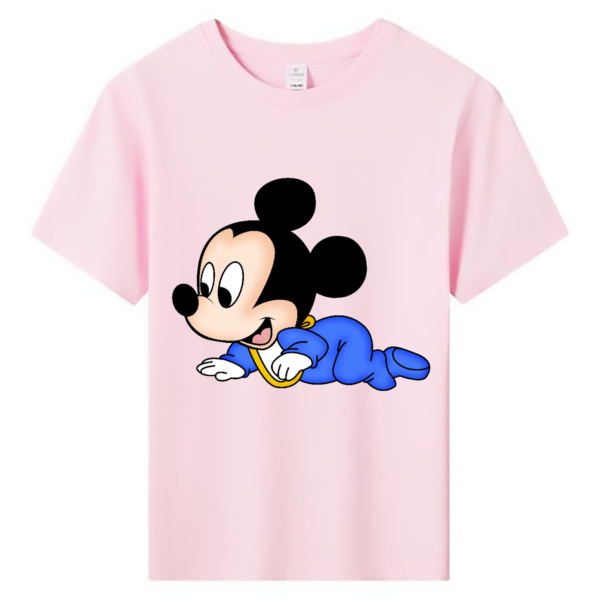 ミッキーマウス Mickey Mouse 綿100％キッズTシャツ（フロントプリント）