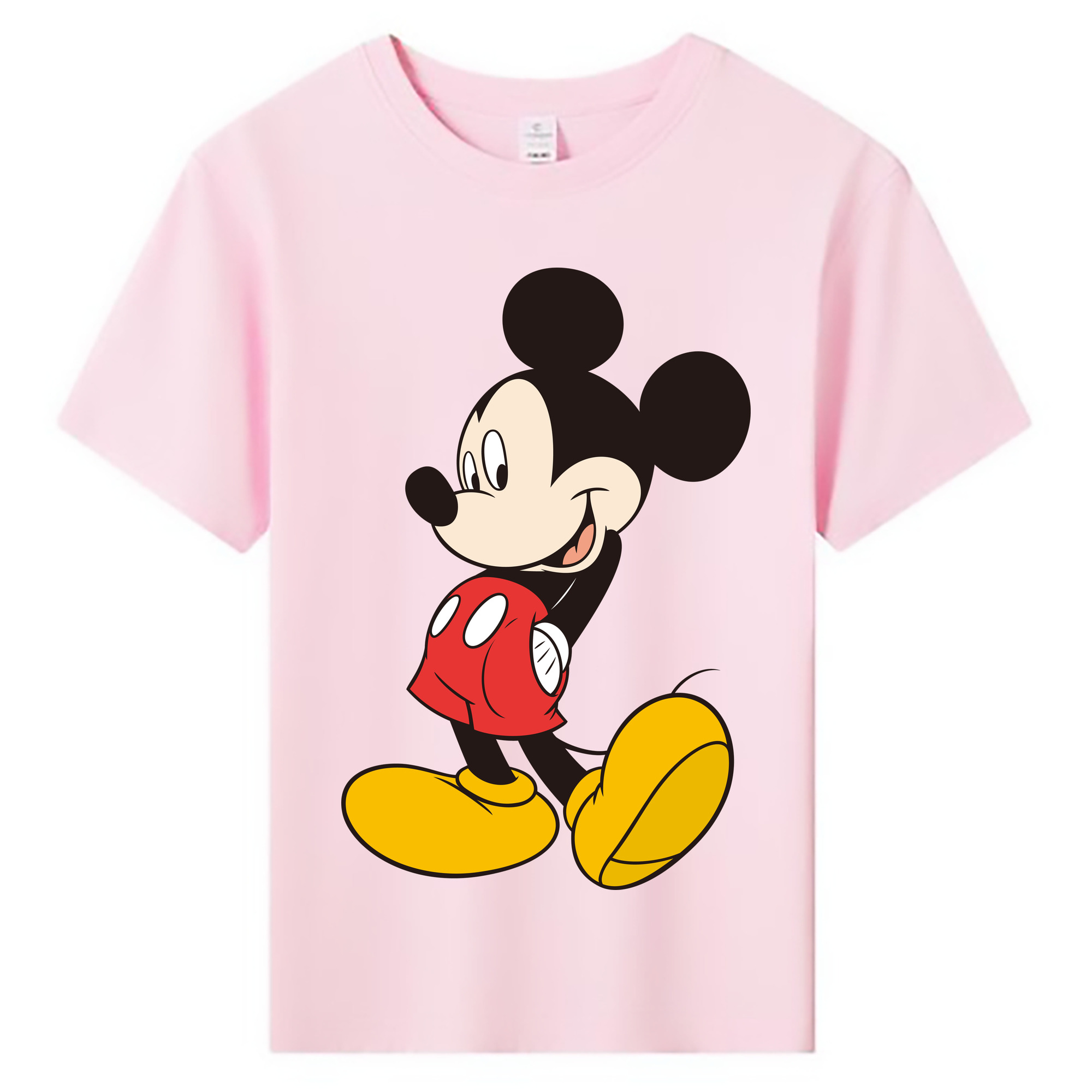 ミッキーマウス Mickey Mouse 綿100％キッズTシャツ（フロントプリント）