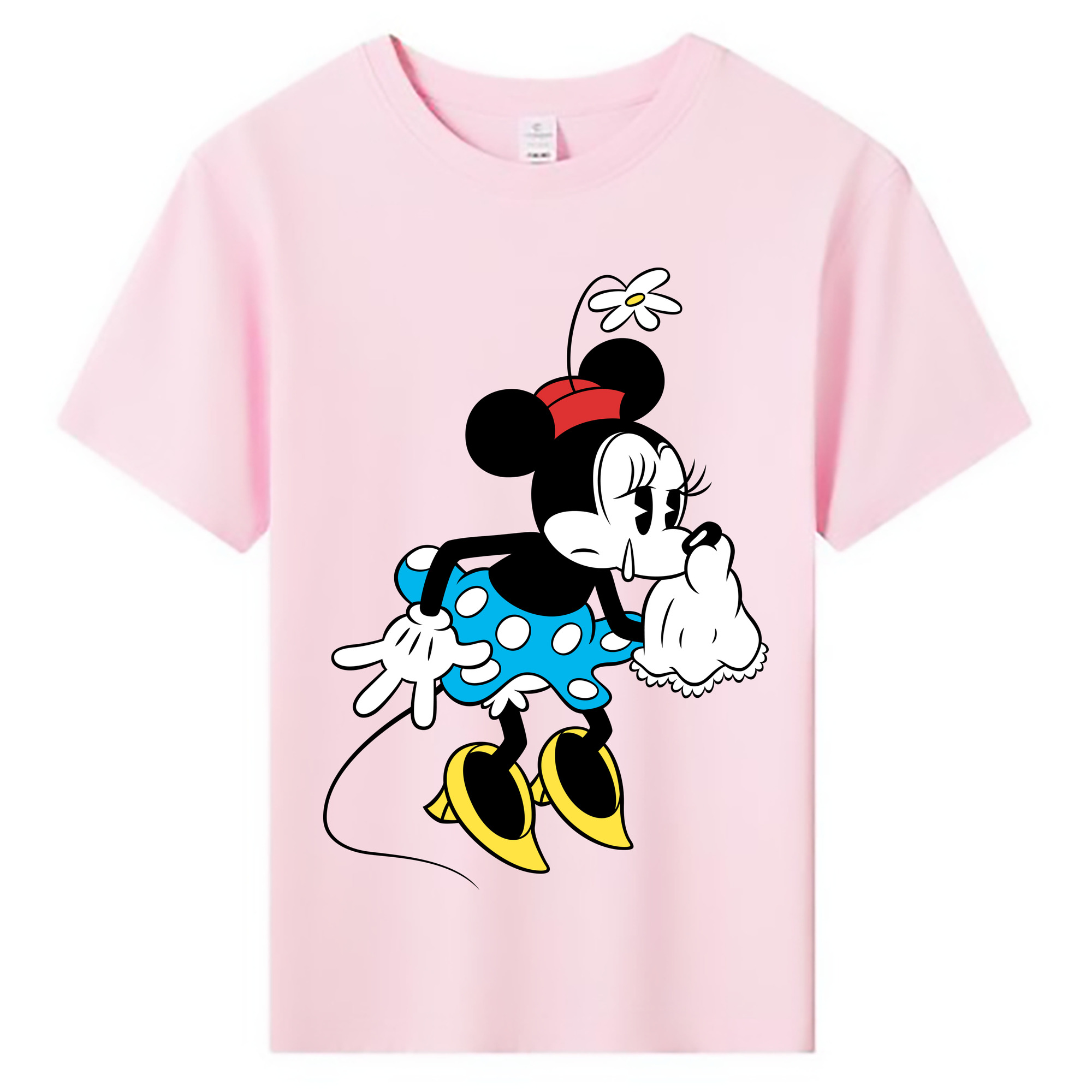 （画像用） ミッキーマウス Mickey Mouse 綿100％キッズTシャツ（フロントプリント）