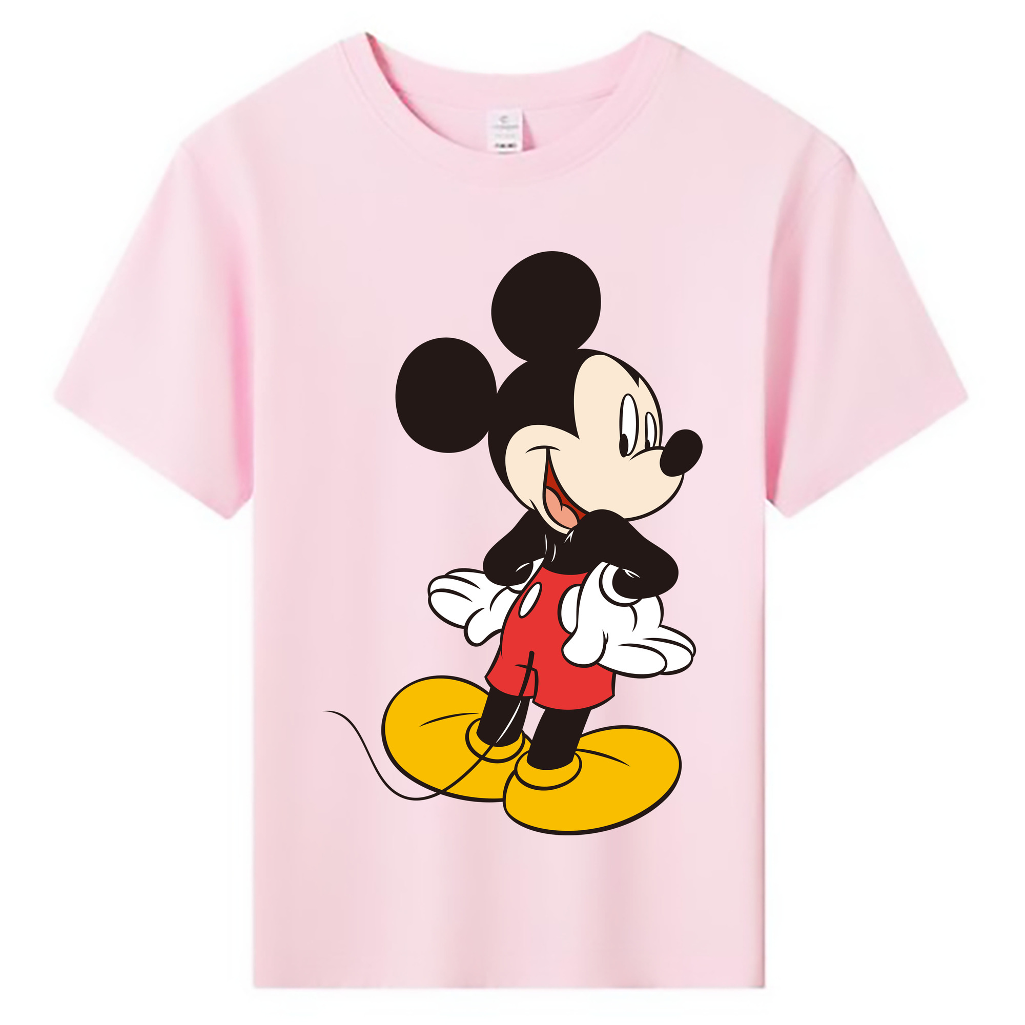 ミッキーマウス Mickey Mouse 綿100％キッズTシャツ（フロントプリント）