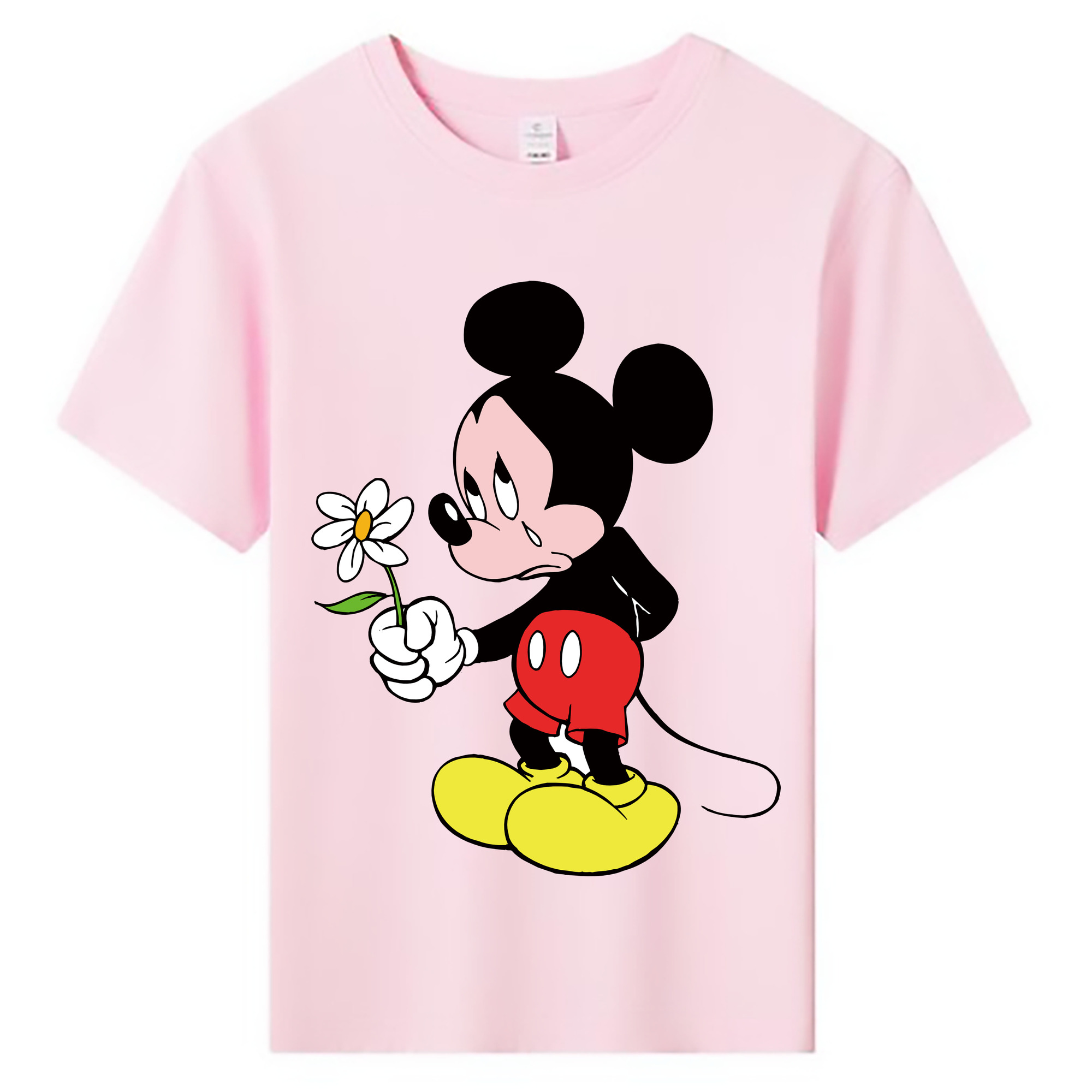 ミッキーマウス Mickey Mouse 綿100％キッズTシャツ（フロントプリント）