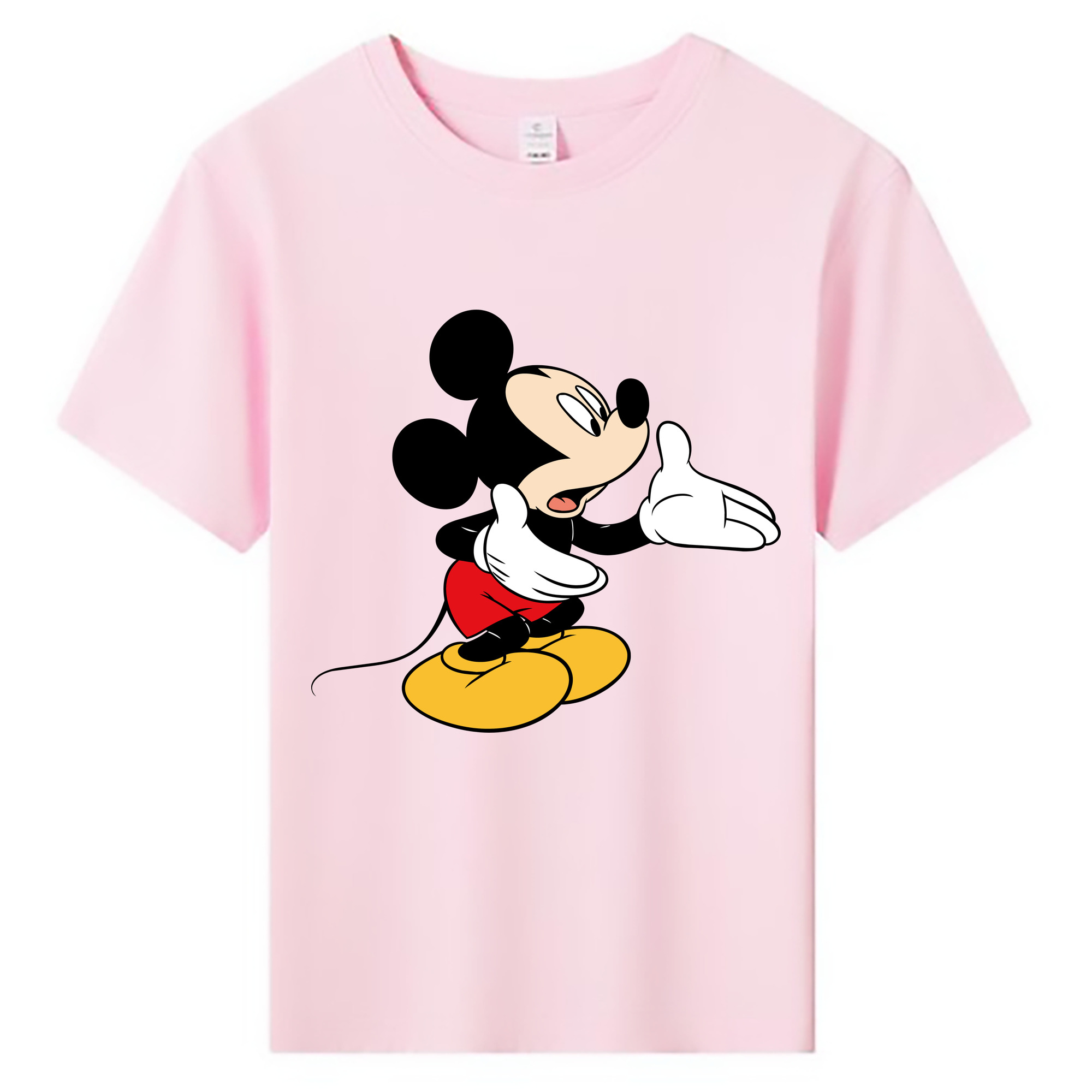 ミッキーマウス Mickey Mouse 綿100％キッズTシャツ（フロントプリント）