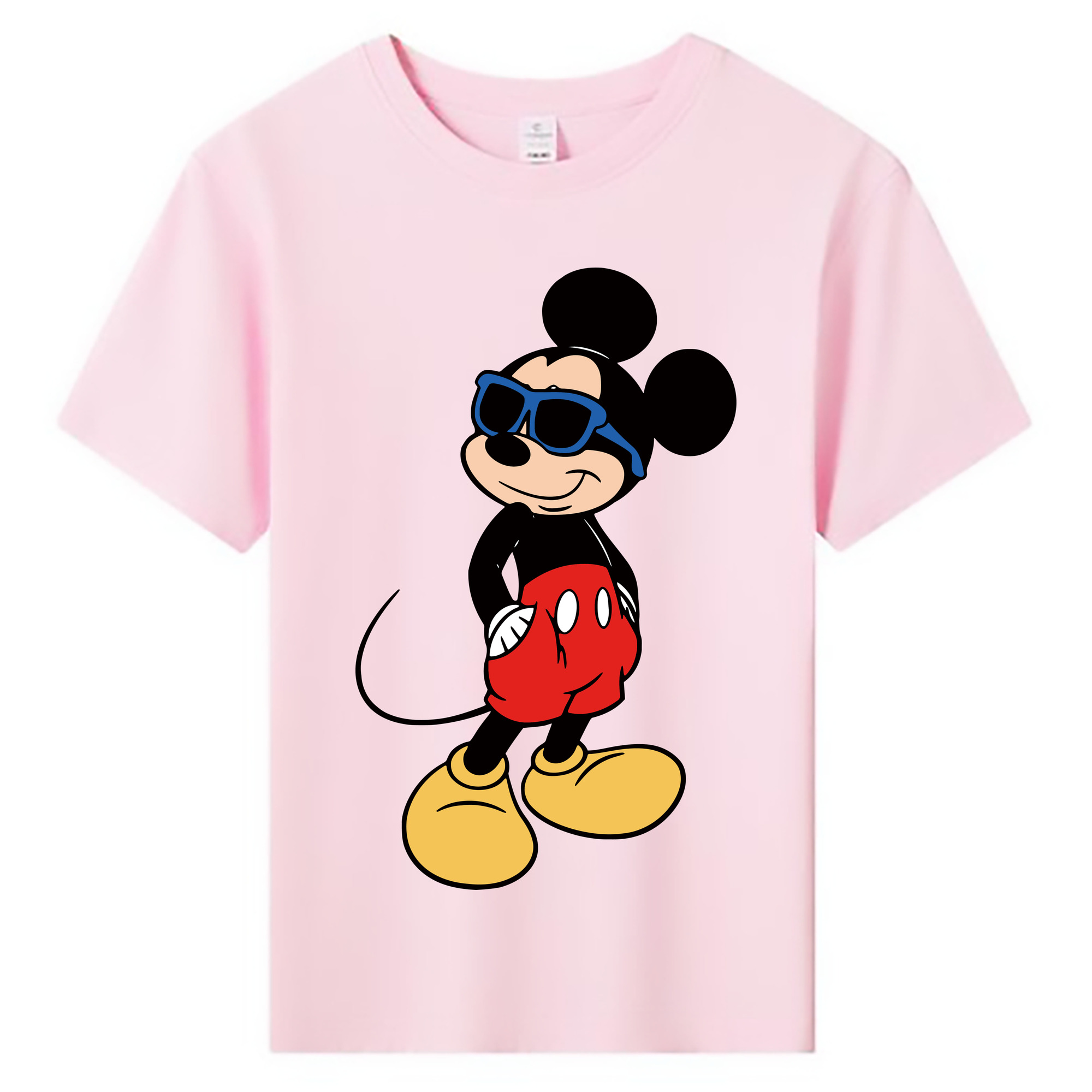 ミッキーマウス Mickey Mouse 綿100％キッズTシャツ（フロントプリント）