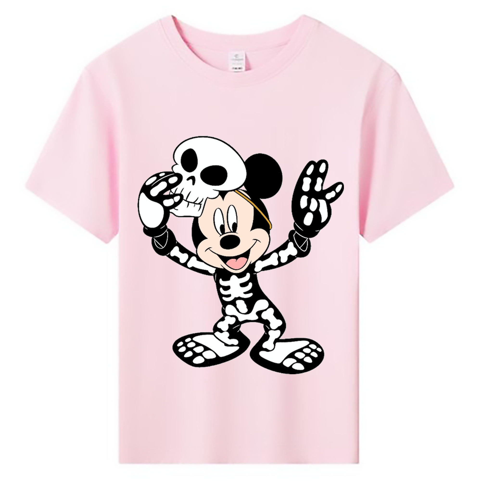ミッキーマウス Mickey Mouse 綿100％キッズTシャツ（フロントプリント）