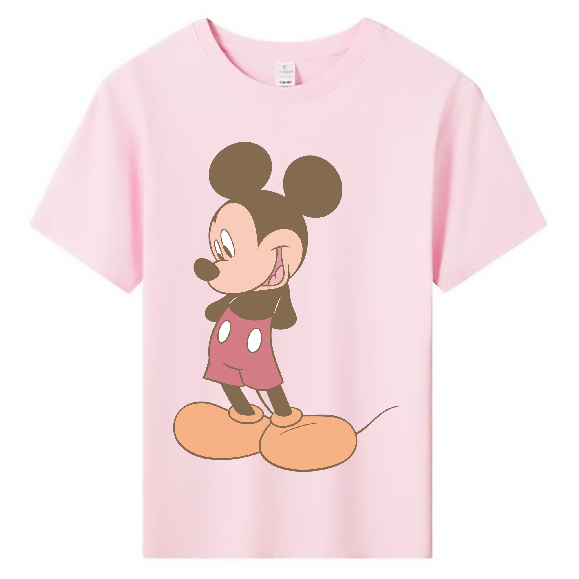 ミッキーマウス Mickey Mouse 綿100％キッズTシャツ（フロントプリント）