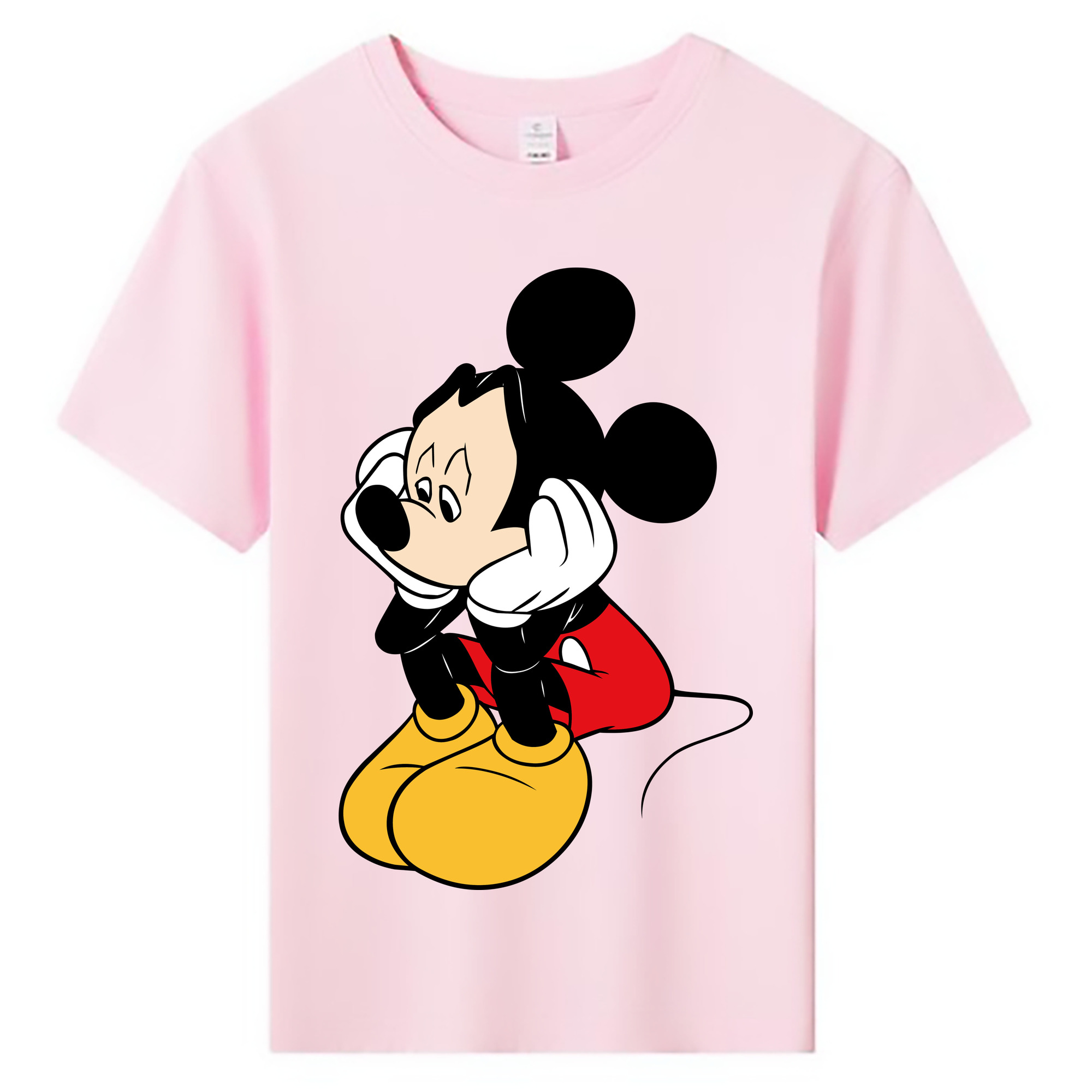 ミッキーマウス Mickey Mouse 綿100％キッズTシャツ（フロントプリント）