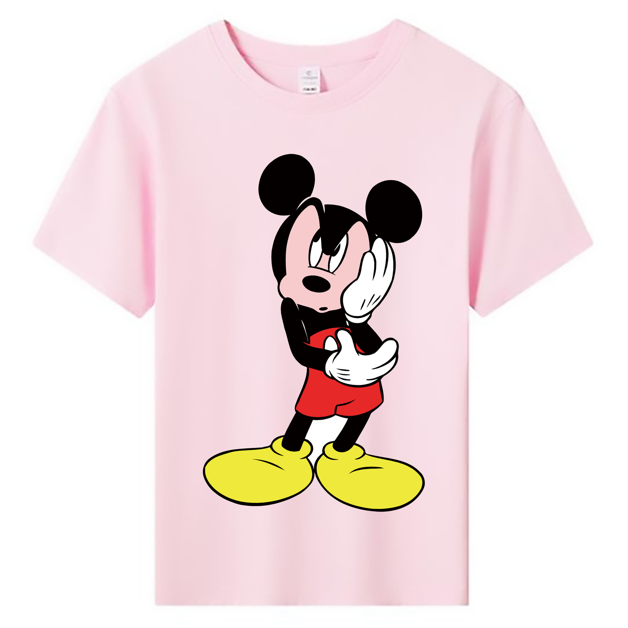 ミッキーマウス Mickey Mouse 綿100％キッズTシャツ（フロントプリント）