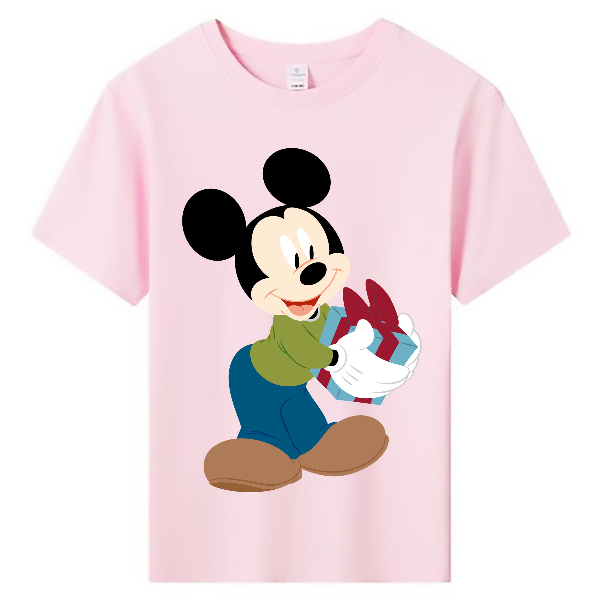 ミッキーマウス Mickey Mouse 綿100％キッズTシャツ（フロントプリント）