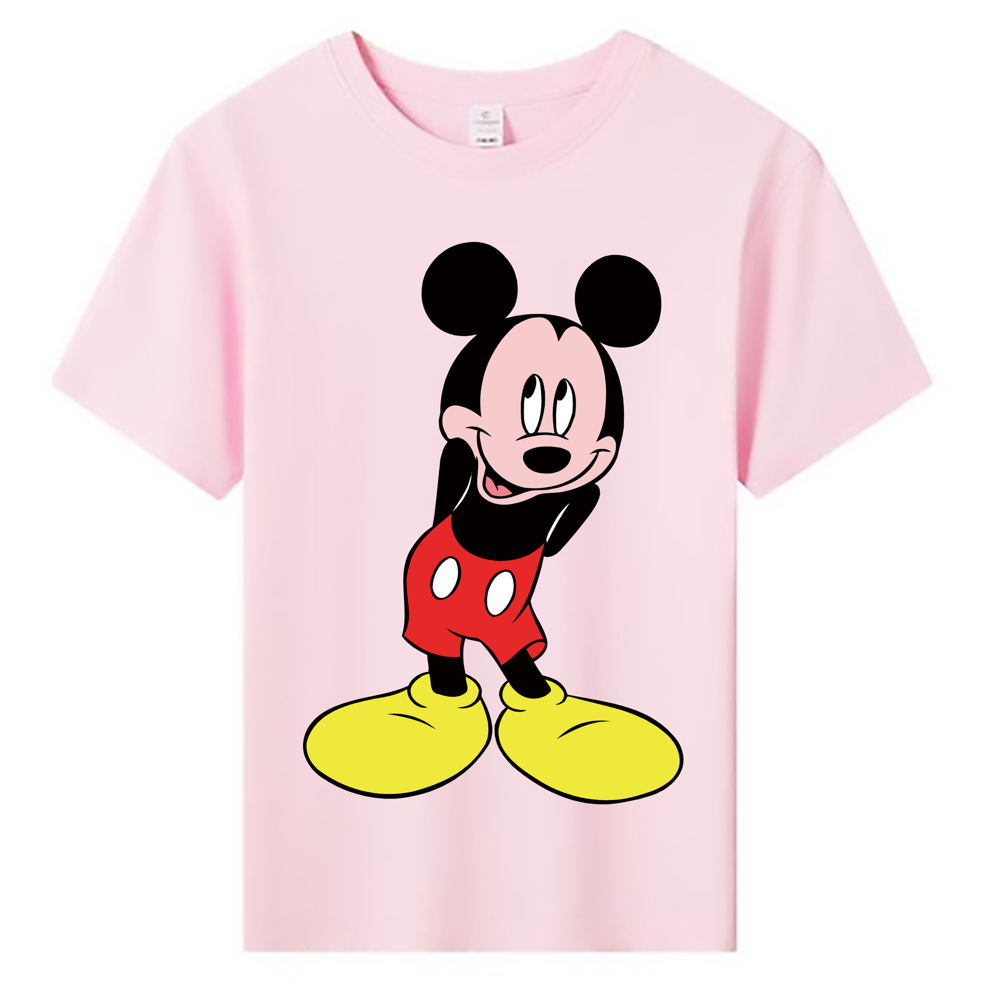 ミッキーマウス Mickey Mouse 綿100％キッズTシャツ（フロントプリント）