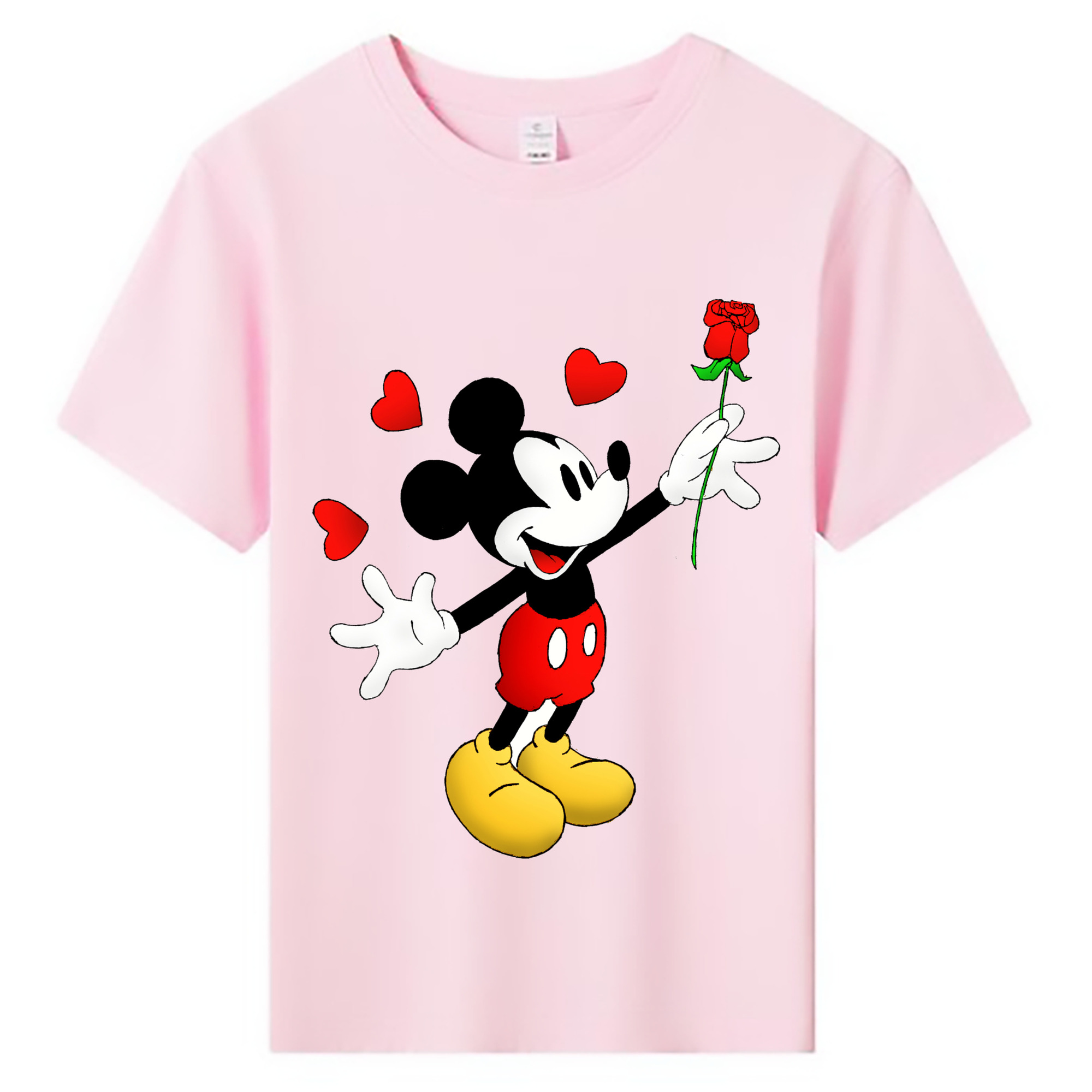 ミッキーマウス Mickey Mouse 綿100％キッズTシャツ（フロントプリント）
