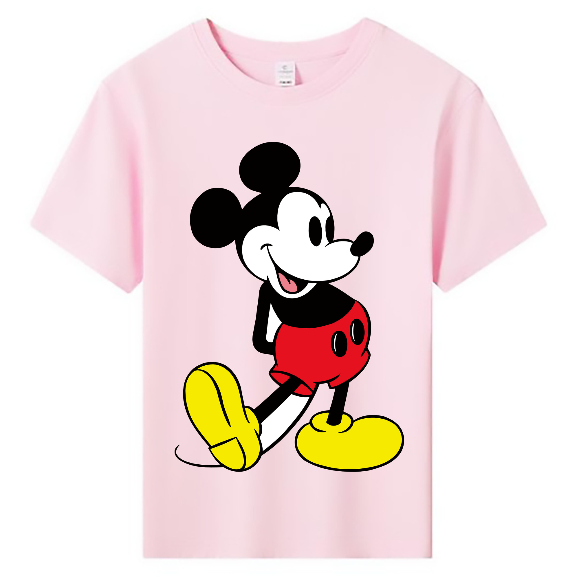 ミッキーマウス Mickey Mouse 綿100％キッズTシャツ（フロントプリント）