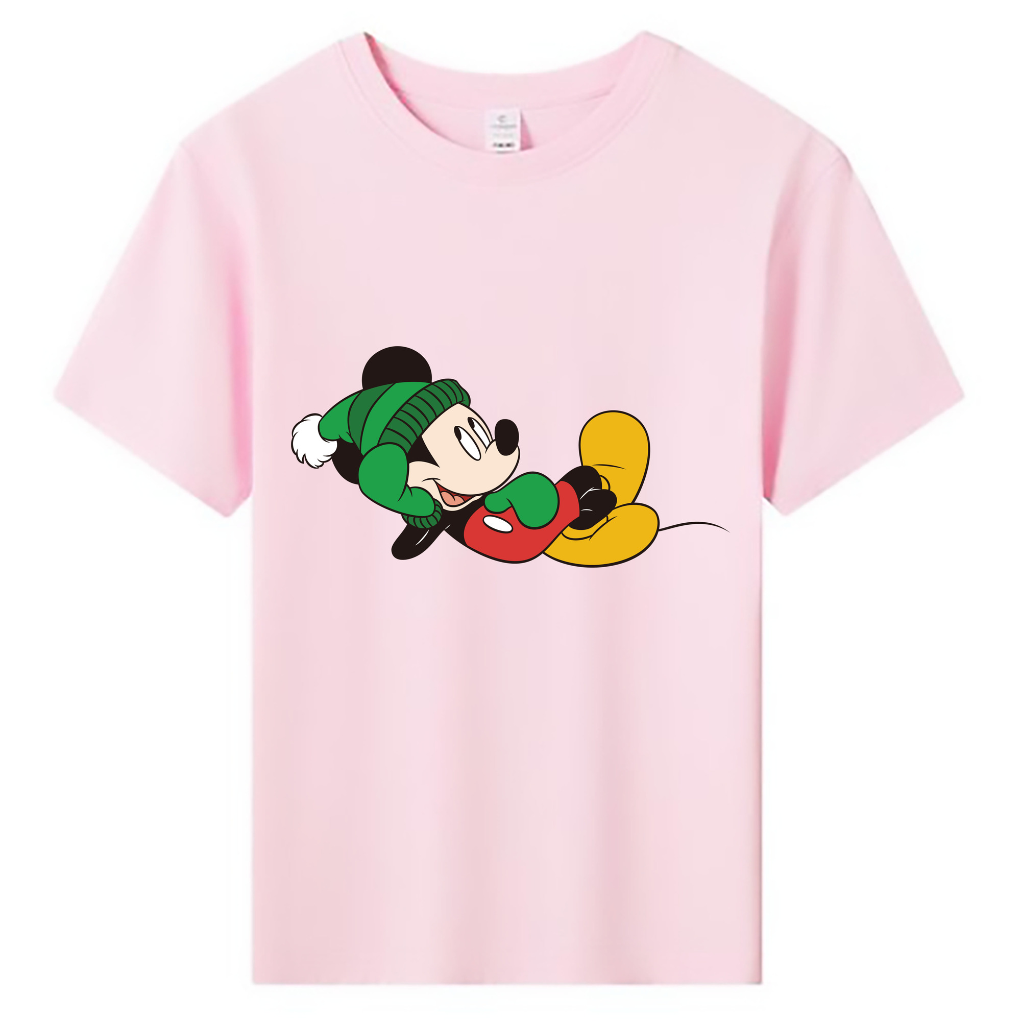 ミッキーマウス Mickey Mouse 綿100％キッズTシャツ（フロントプリント）