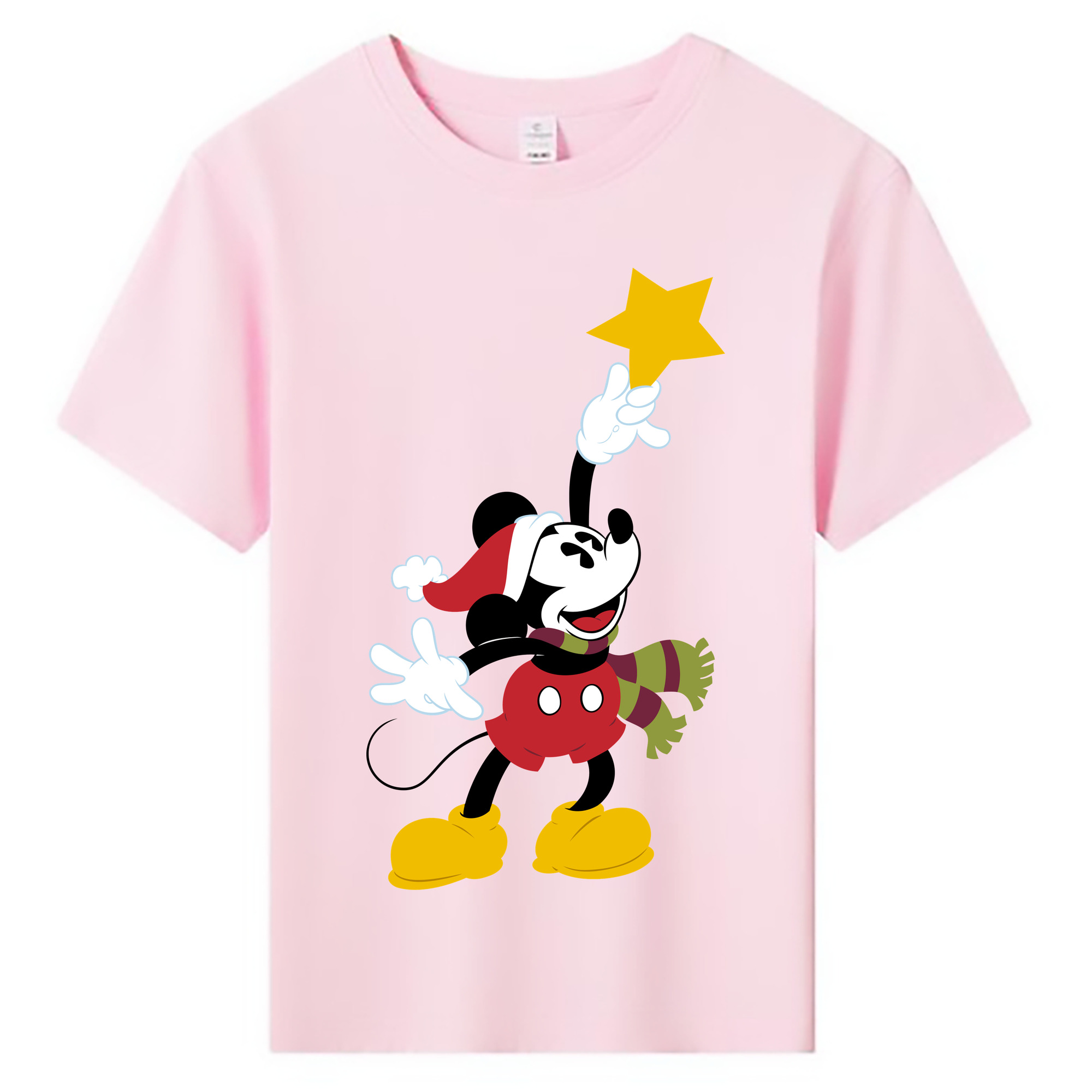 ミッキーマウス Mickey Mouse 綿100％キッズTシャツ（フロントプリント）