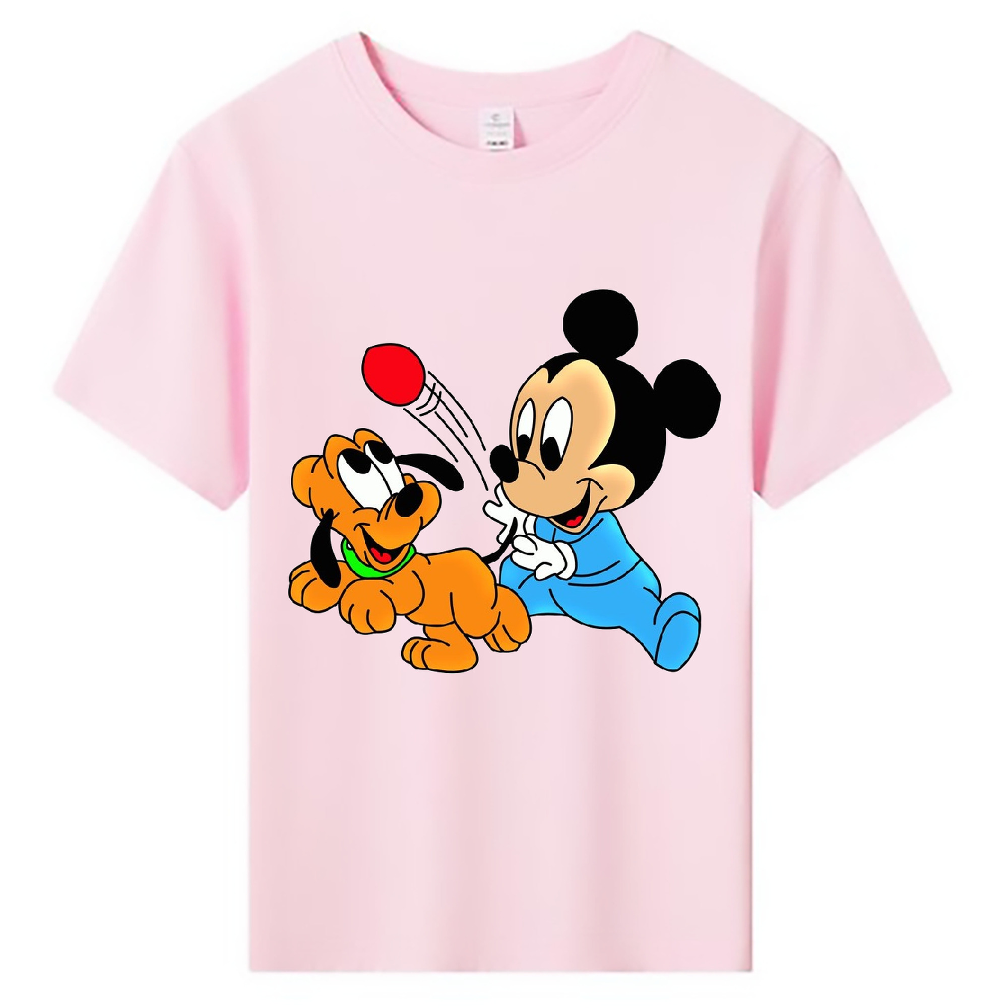 ミッキーマウス Mickey Mouse 綿100％キッズTシャツ（フロントプリント）