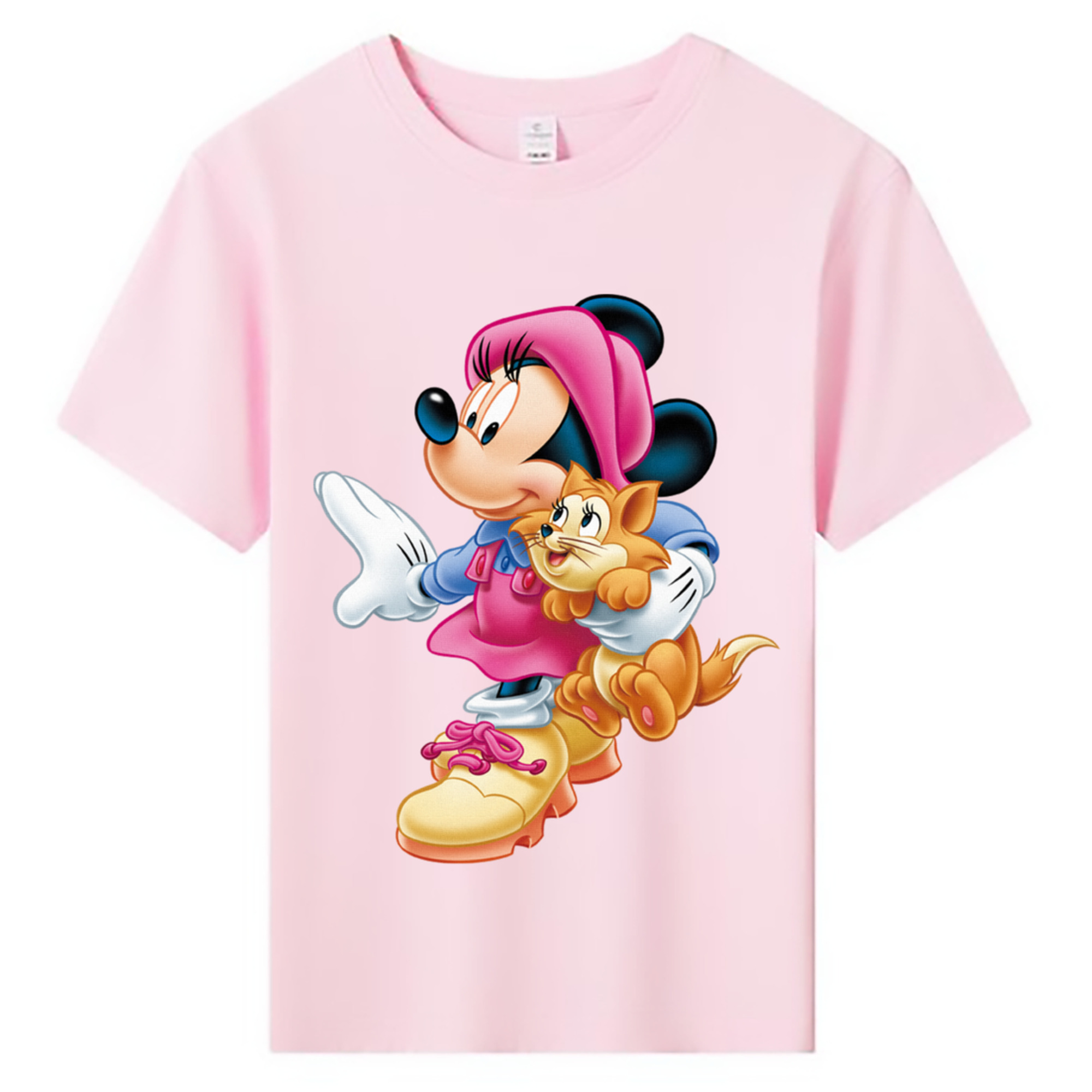 ミッキーマウス Mickey Mouse 綿100％キッズTシャツ（フロントプリント）