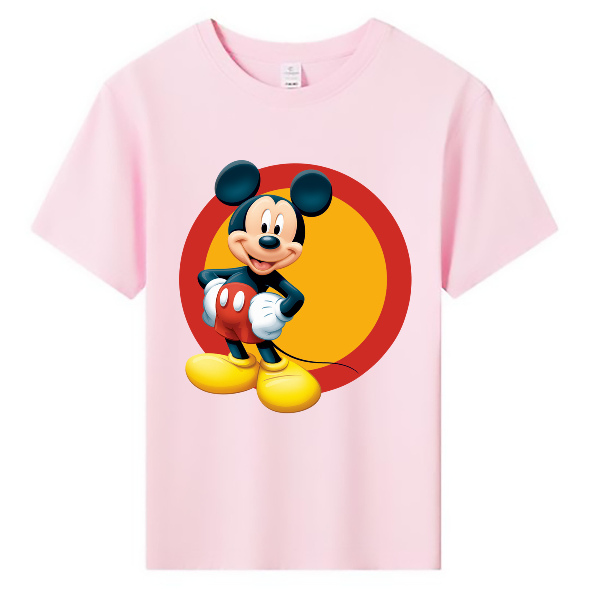 ミッキーマウス Mickey Mouse 綿100％キッズTシャツ（フロントプリント）