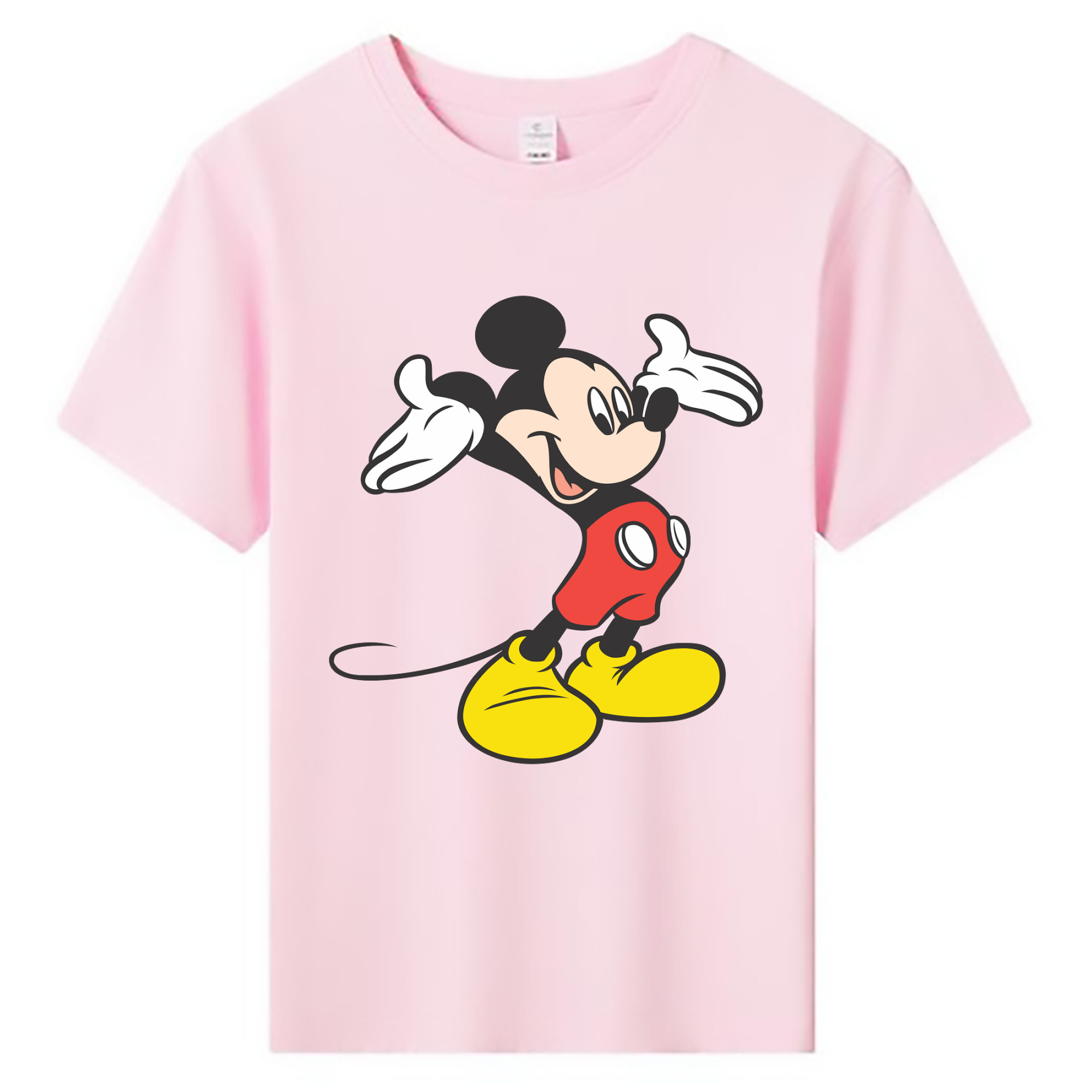ミッキーマウス Mickey Mouse 綿100％キッズTシャツ（フロントプリント）