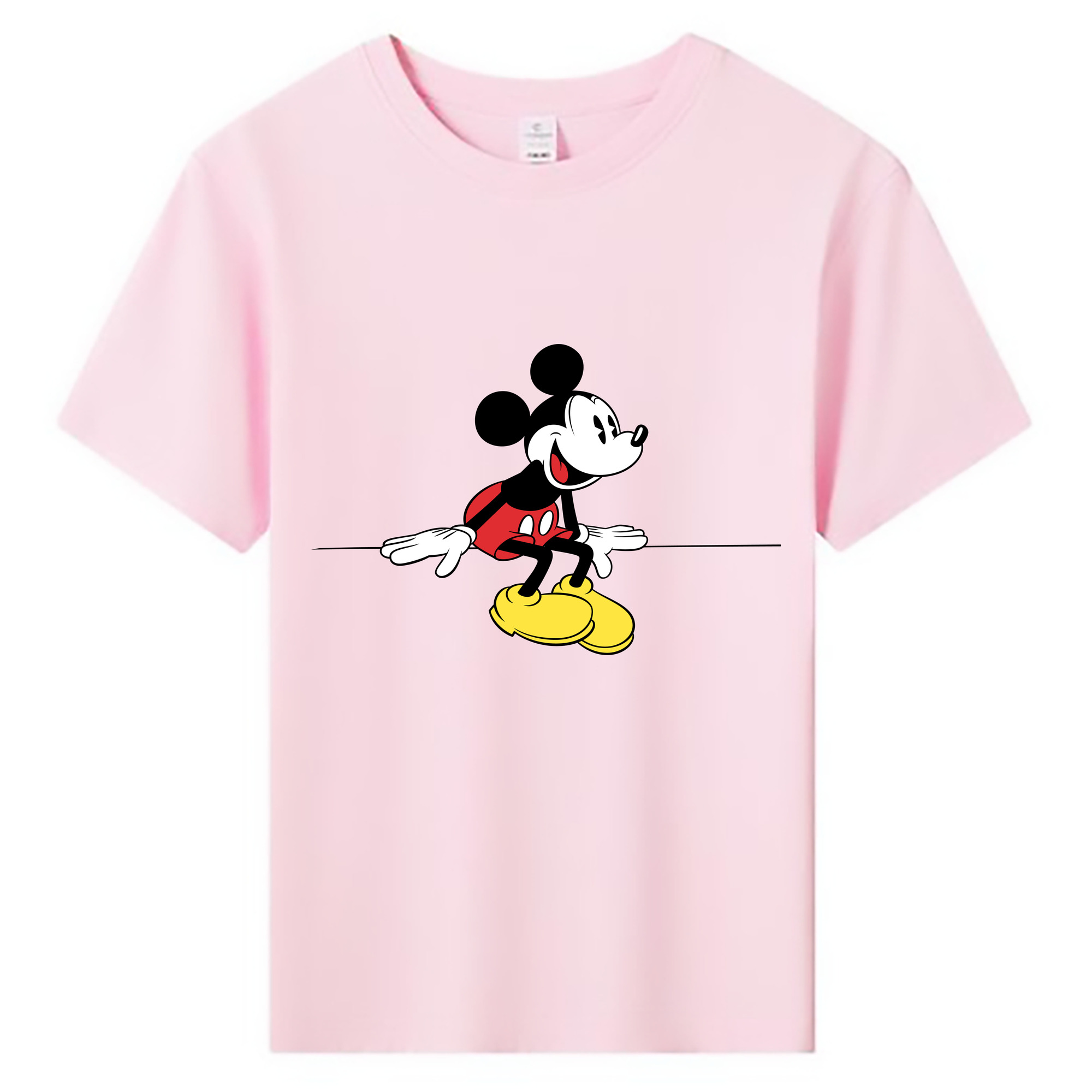 ミッキーマウス Mickey Mouse 綿100％キッズTシャツ（フロントプリント）