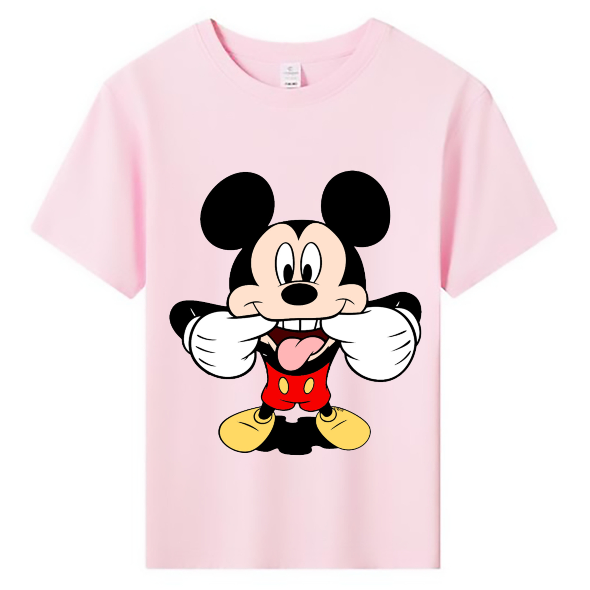 ミッキーマウス Mickey Mouse 綿100％キッズTシャツ（フロントプリント）