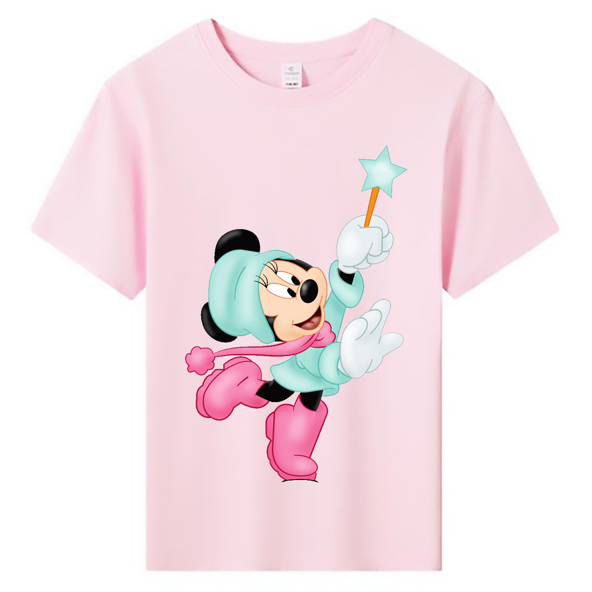 ミッキーマウス Mickey Mouse 綿100％キッズTシャツ（フロントプリント）