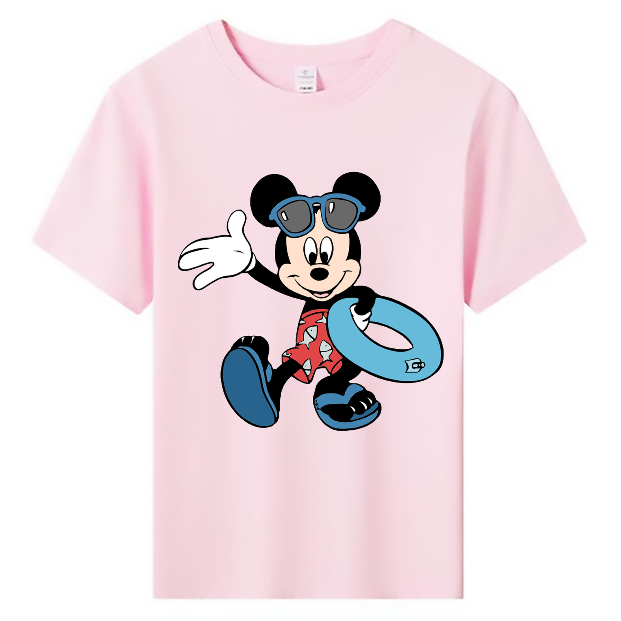 ミッキーマウス Mickey Mouse 綿100％キッズTシャツ（フロントプリント）