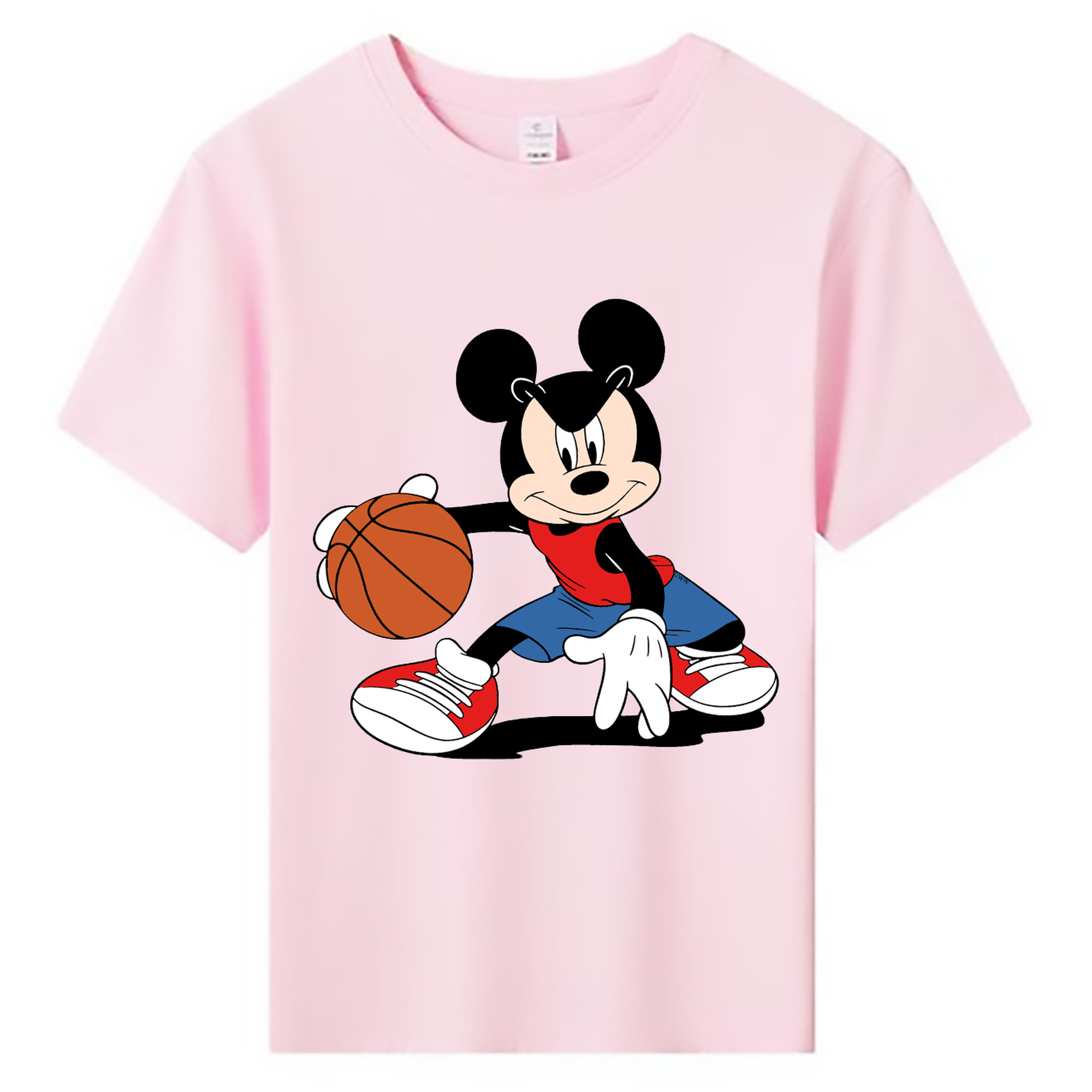 ミッキーマウス Mickey Mouse 綿100％キッズTシャツ（フロントプリント）