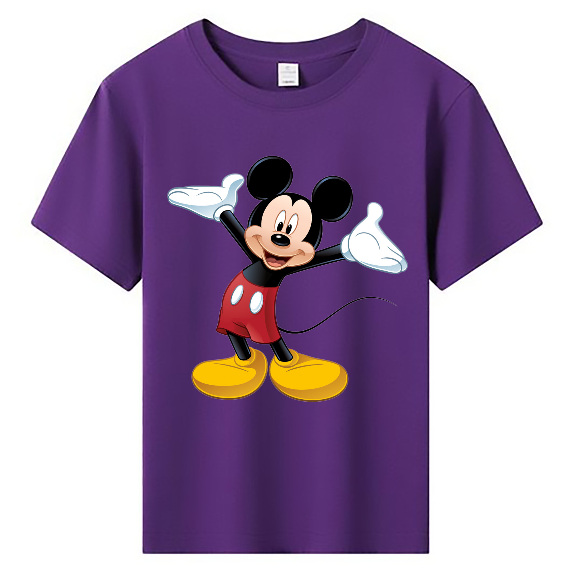 （画像用） ミッキーマウス Mickey Mouse 綿100％キッズTシャツ（フロントプリント）