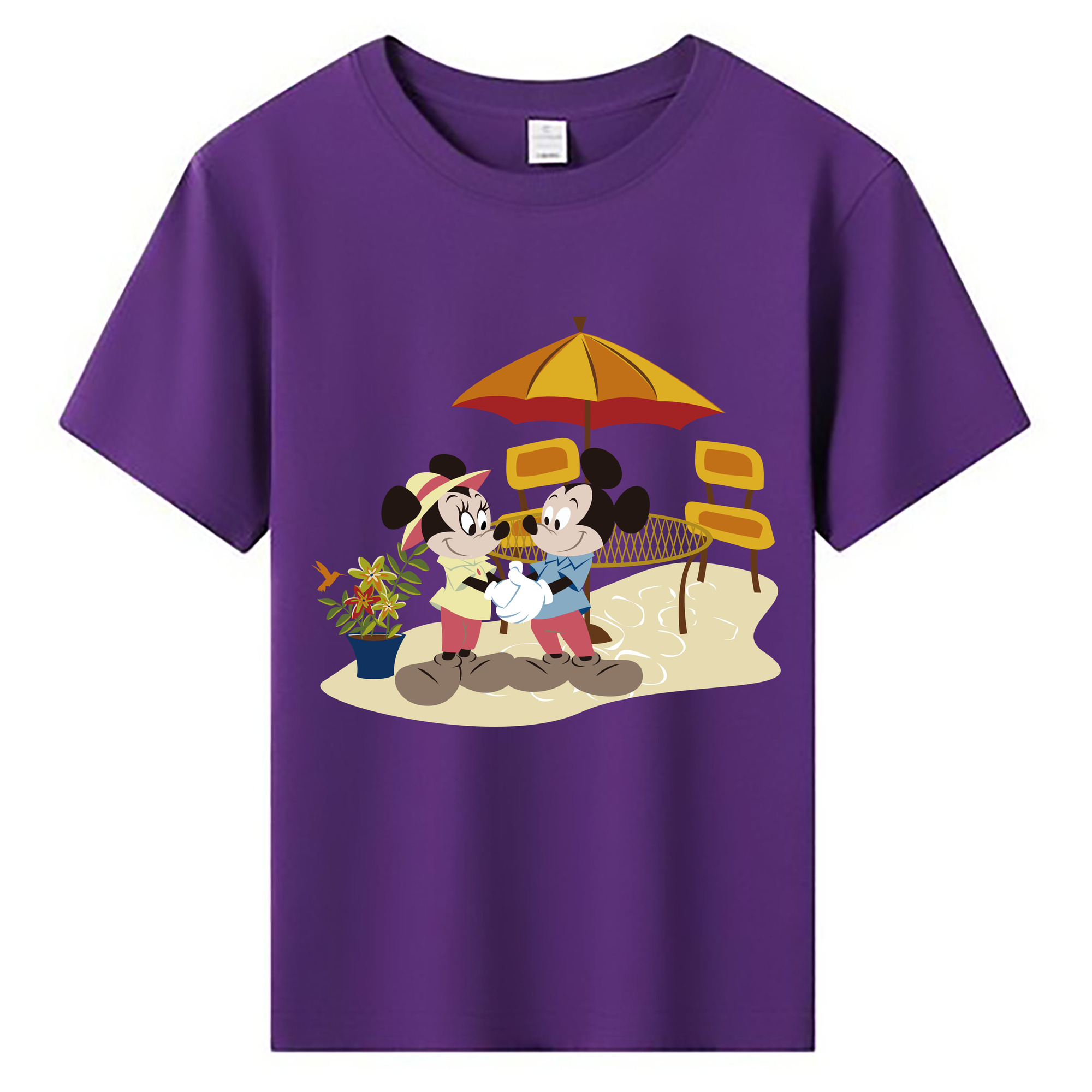 ミッキーマウス Mickey Mouse 綿100％キッズTシャツ（フロントプリント）