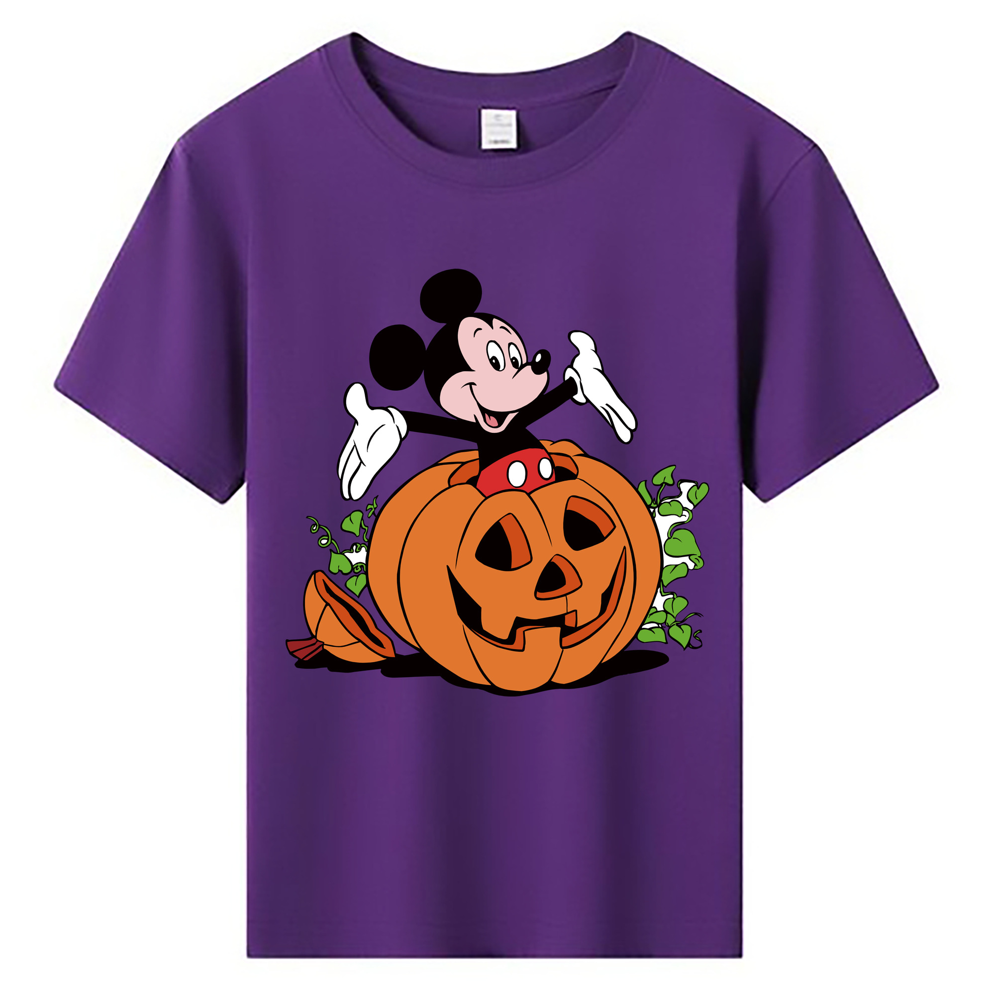 ミッキーマウス Mickey Mouse 綿100％キッズTシャツ（フロントプリント）