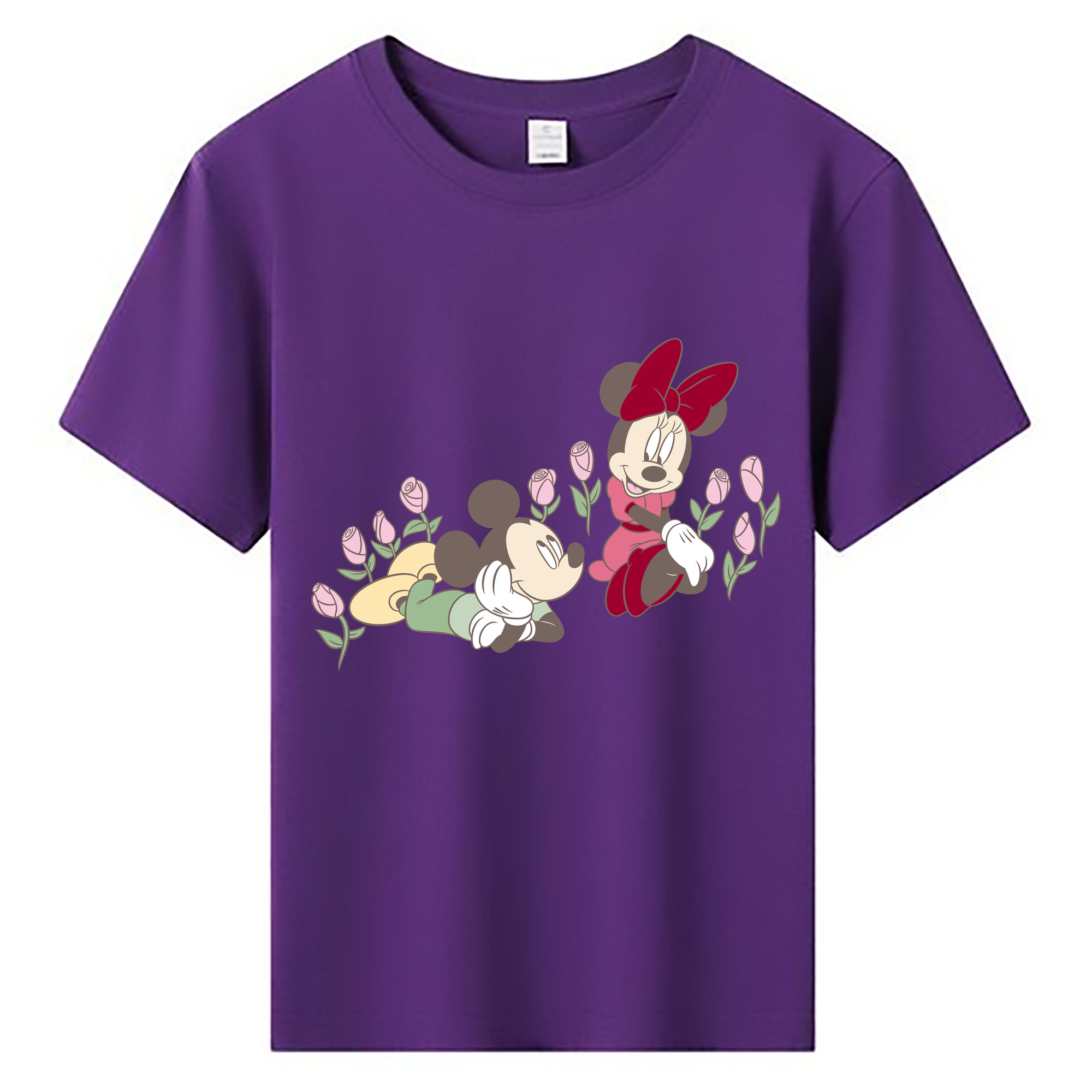 ミッキーマウス Mickey Mouse 綿100％キッズTシャツ（フロントプリント）