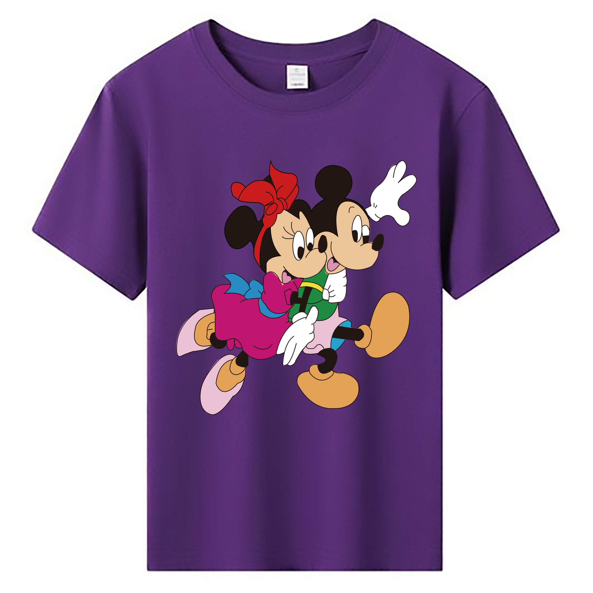 ミッキーマウス Mickey Mouse 綿100％キッズTシャツ（フロントプリント）