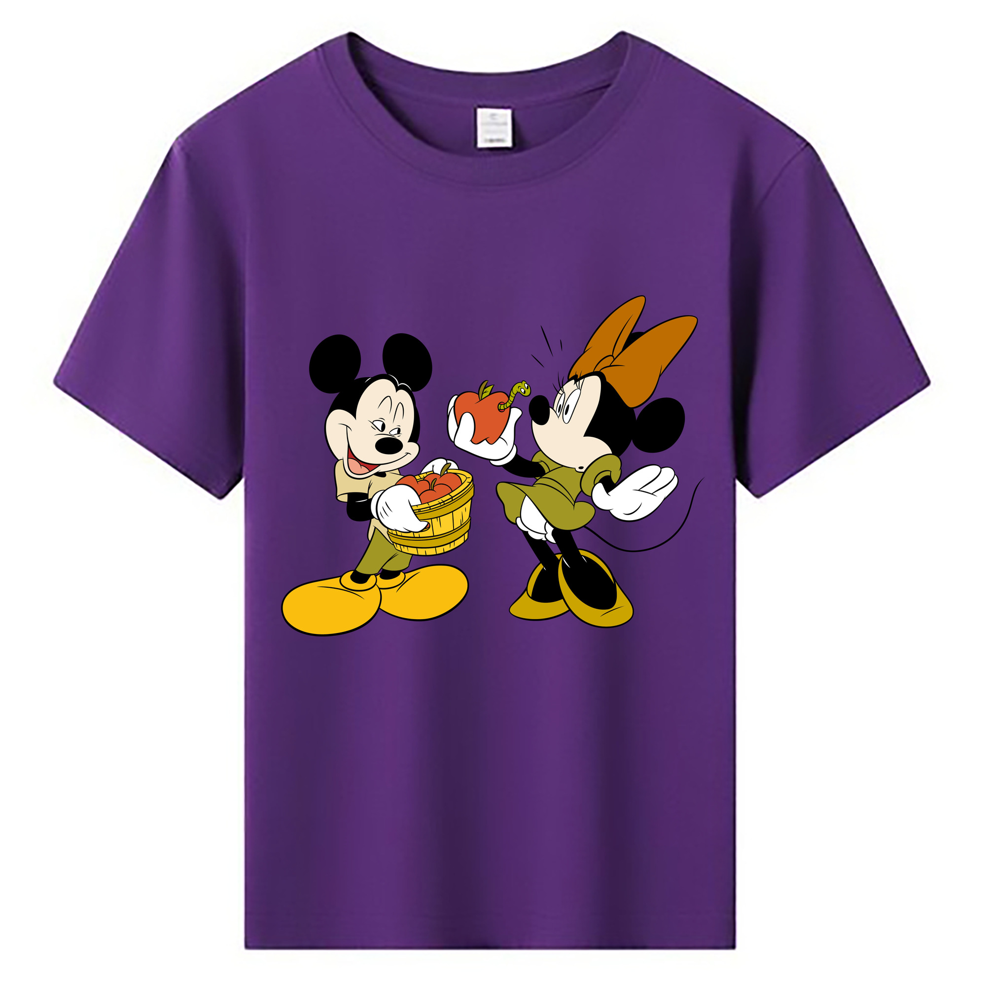ミッキーマウス Mickey Mouse 綿100％キッズTシャツ（フロントプリント）