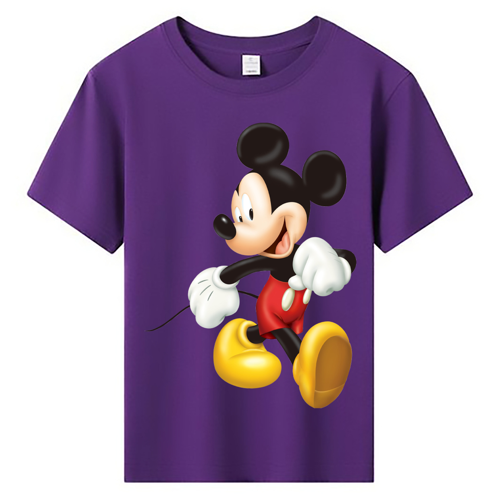 ミッキーマウス Mickey Mouse 綿100％キッズTシャツ（フロントプリント）
