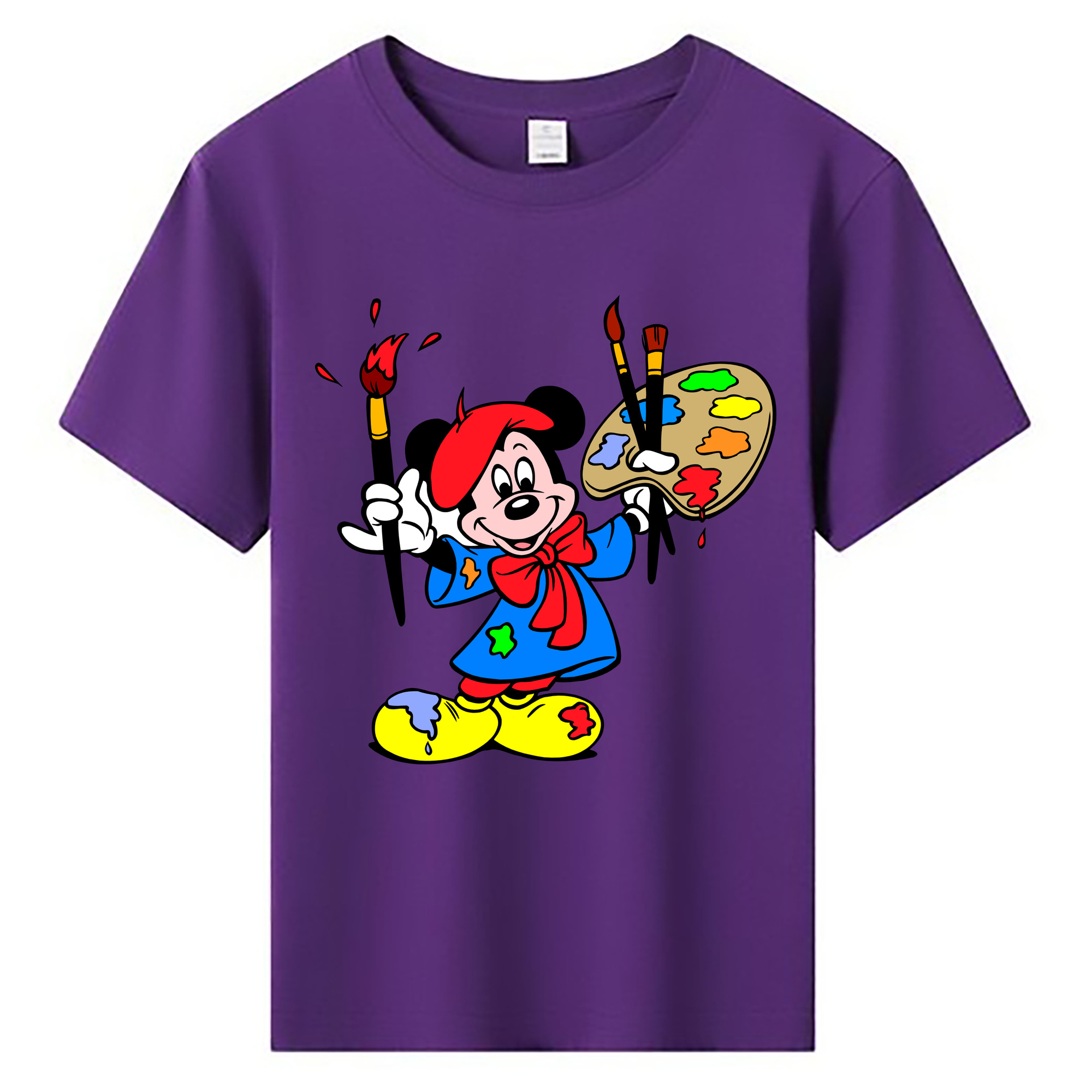 ミッキーマウス Mickey Mouse 綿100％キッズTシャツ（フロントプリント）