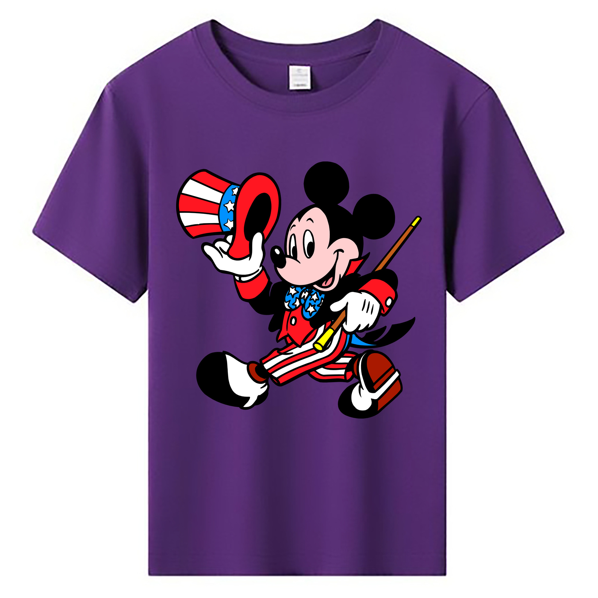（画像用） ミッキーマウス Mickey Mouse 綿100％キッズTシャツ（フロントプリント）