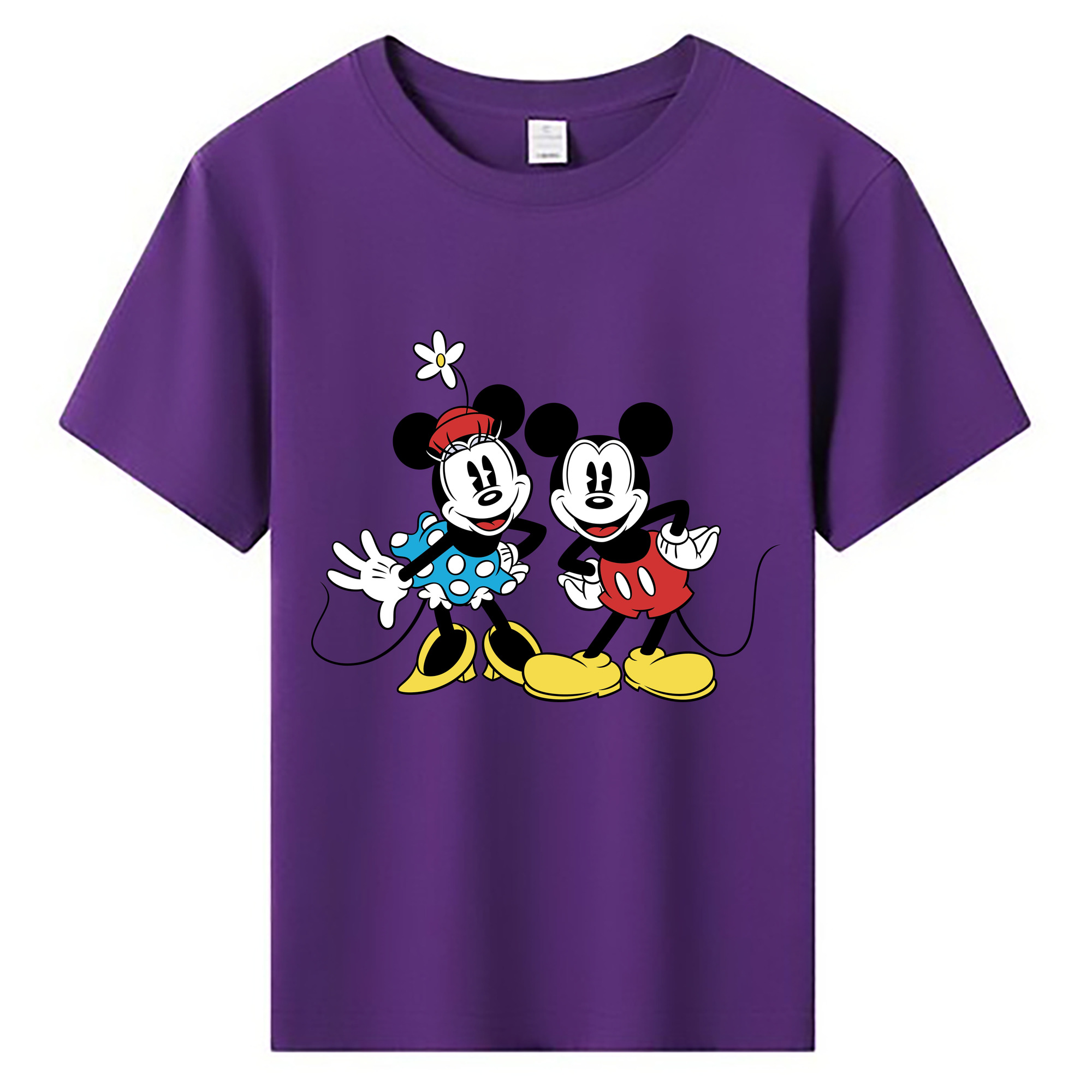 ミッキーマウス Mickey Mouse 綿100％キッズTシャツ（フロントプリント）