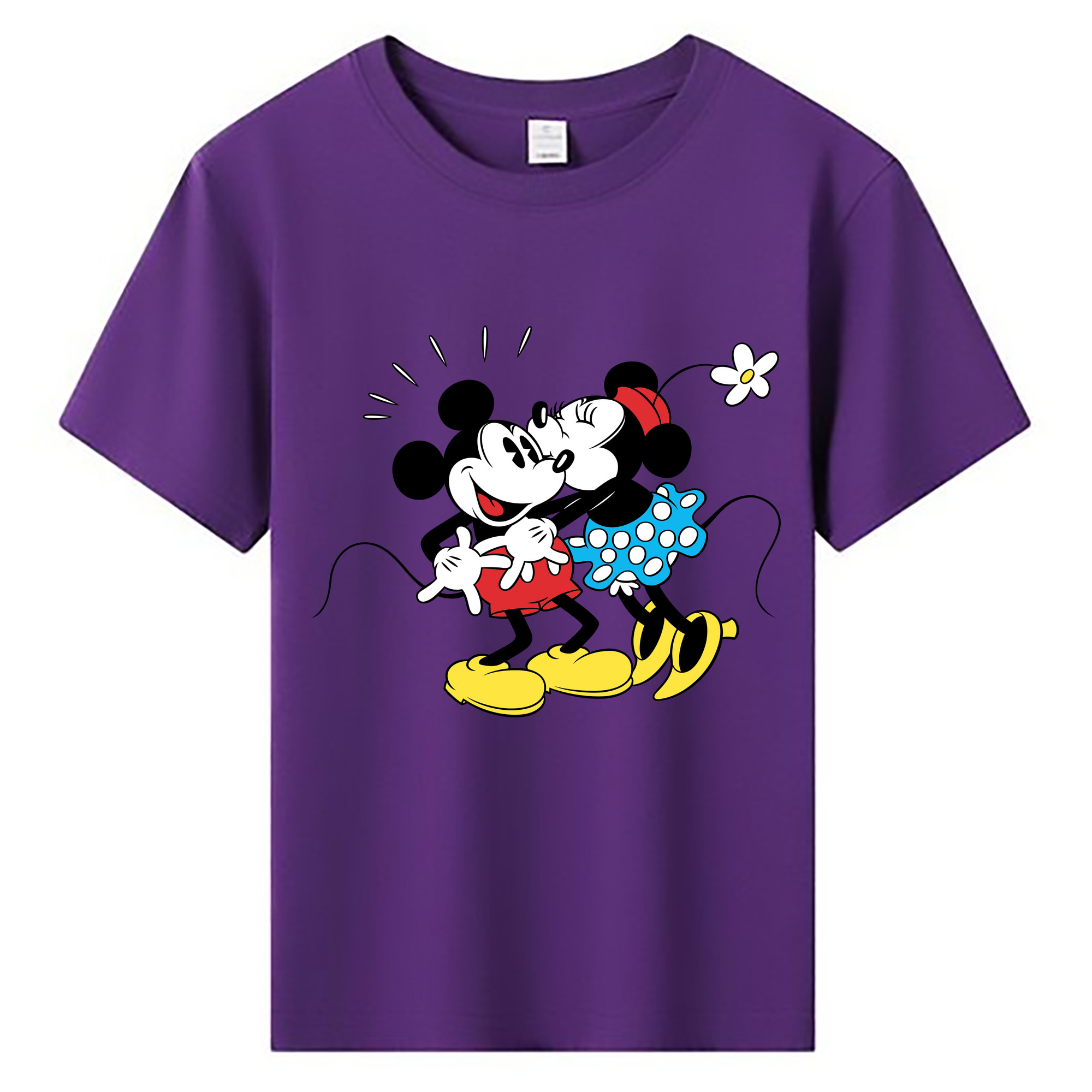 ミッキーマウス Mickey Mouse 綿100％キッズTシャツ（フロントプリント）