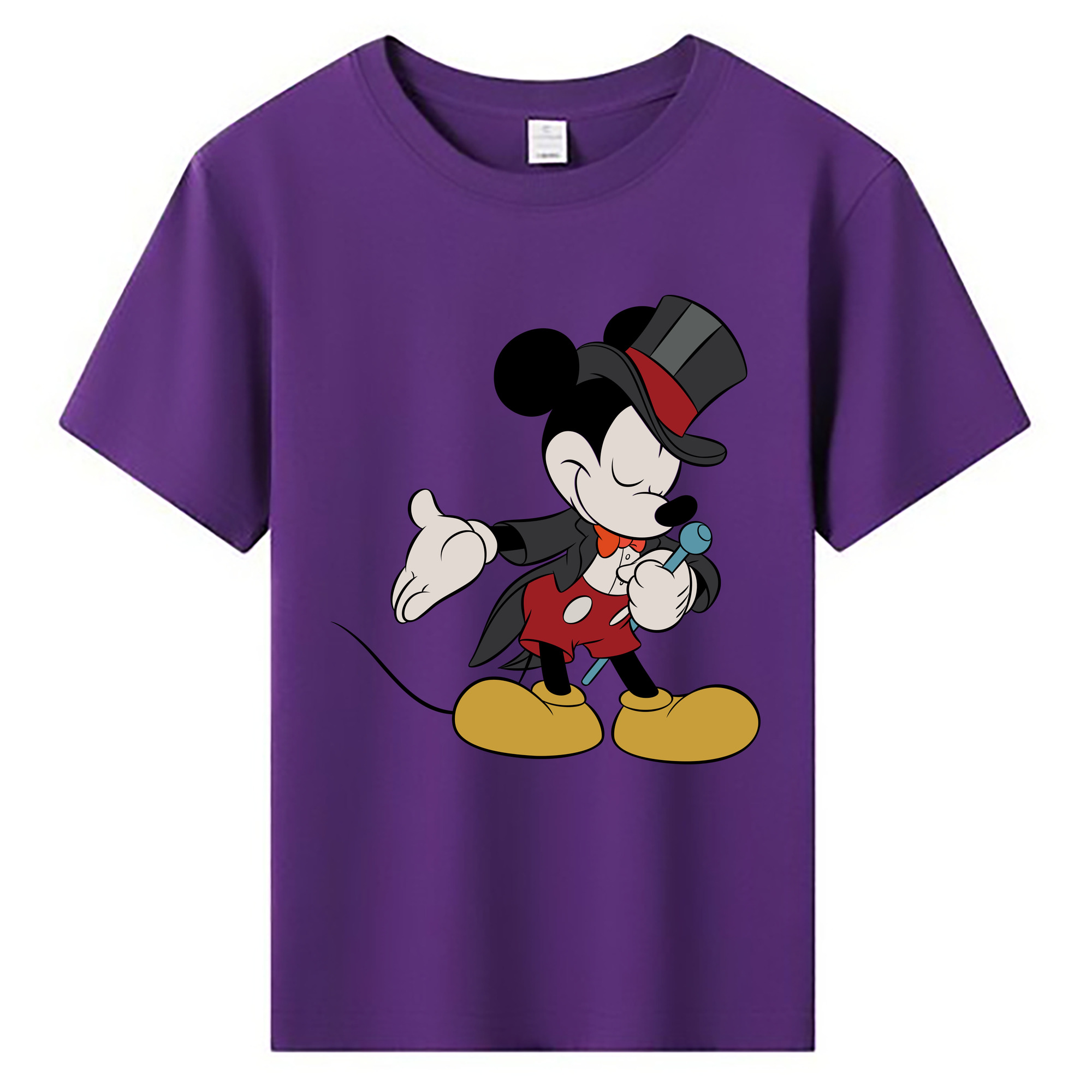 ミッキーマウス Mickey Mouse 綿100％キッズTシャツ（フロントプリント）