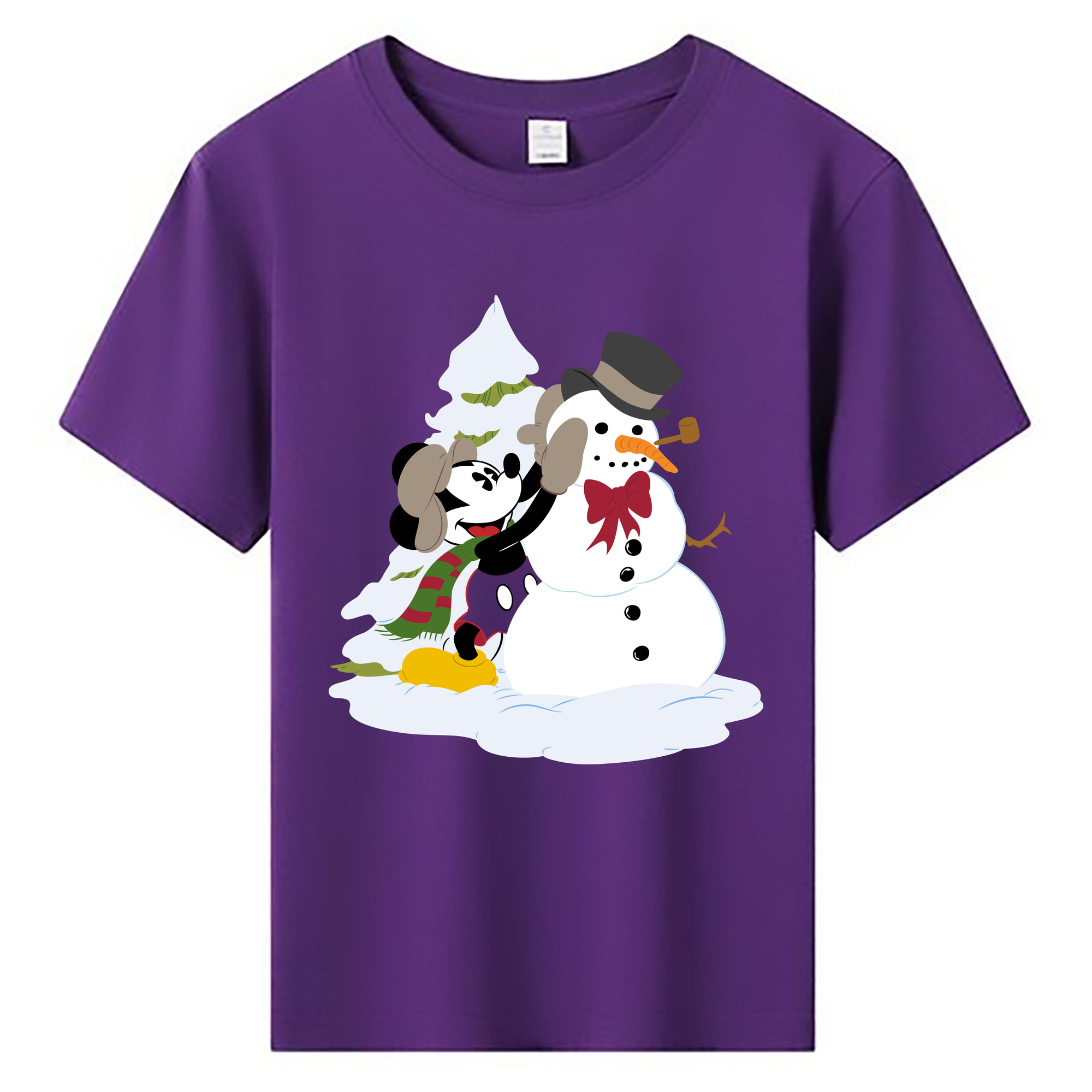 ミッキーマウス Mickey Mouse 綿100％キッズTシャツ（フロントプリント）