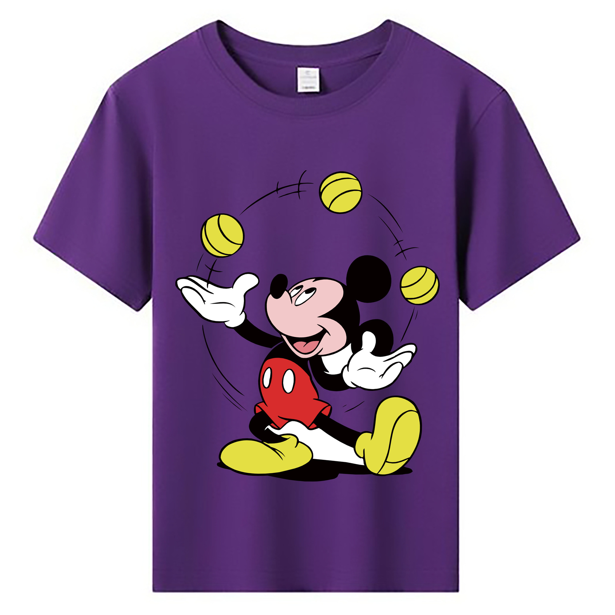 ミッキーマウス Mickey Mouse 綿100％キッズTシャツ（フロントプリント）